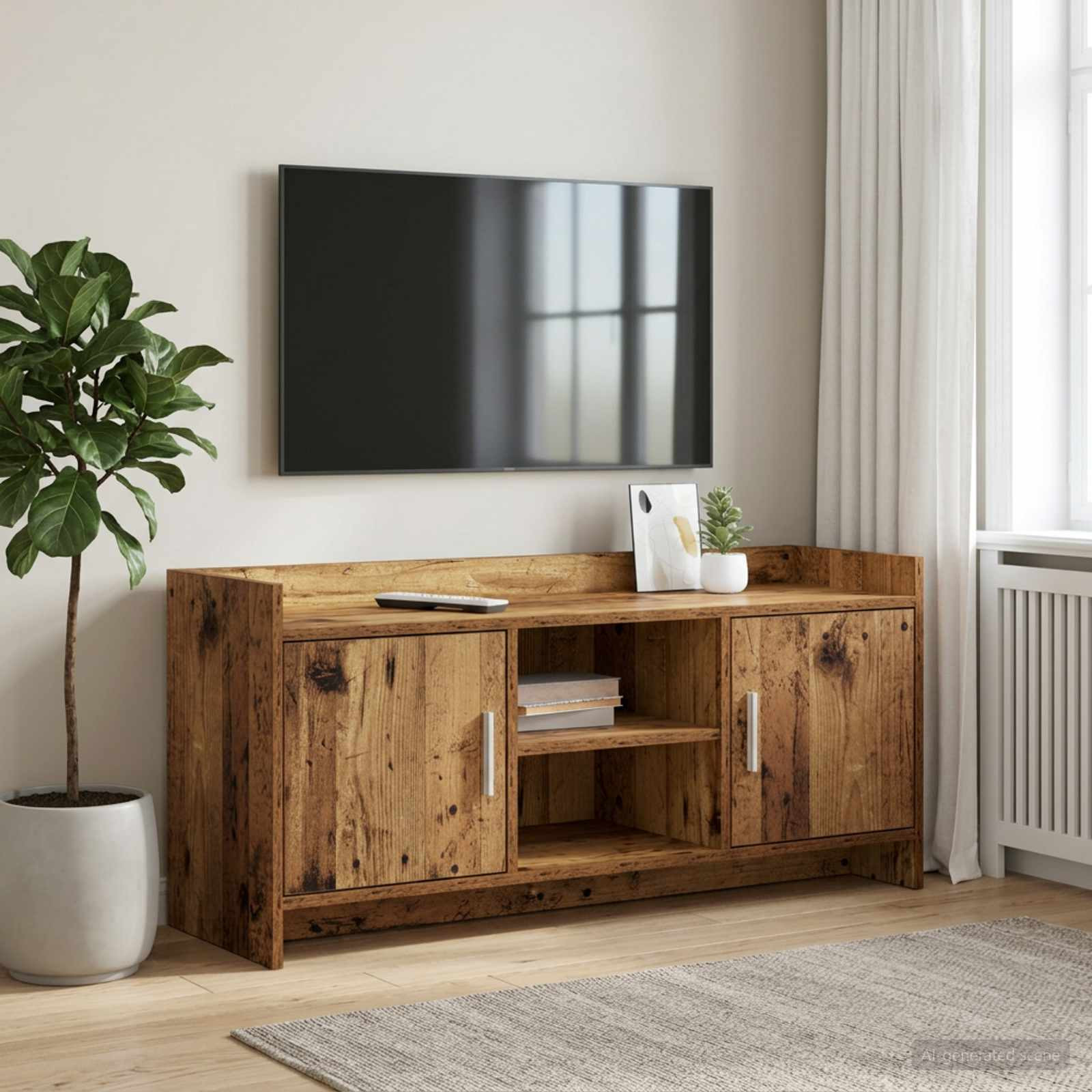 vidaXL TV-Schränk 102 x 33 x 47 cm Altholz Holzwerkstoff