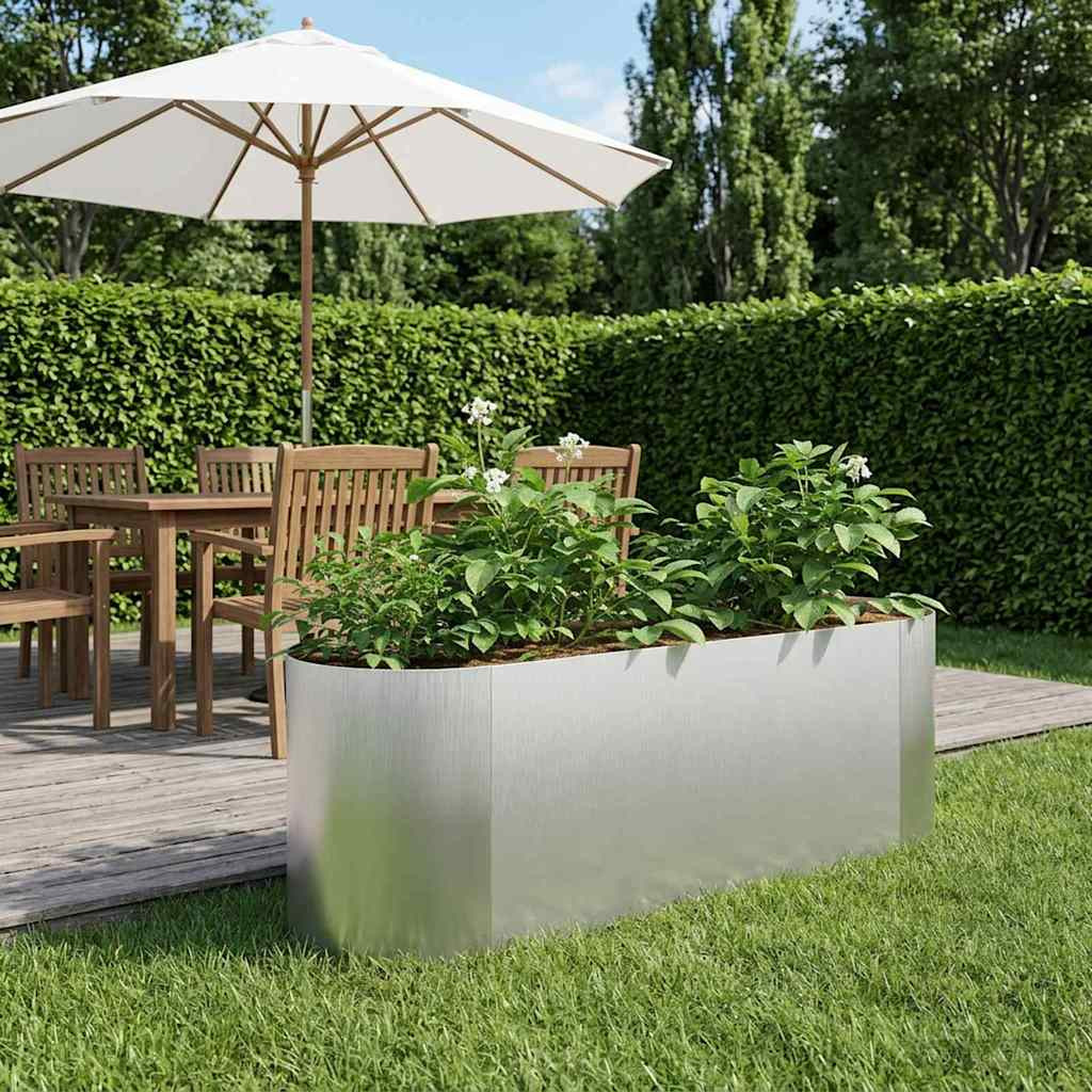 vidaXL Hochbeet im Garten Edelstahl 120 x 40 x 40 cm
