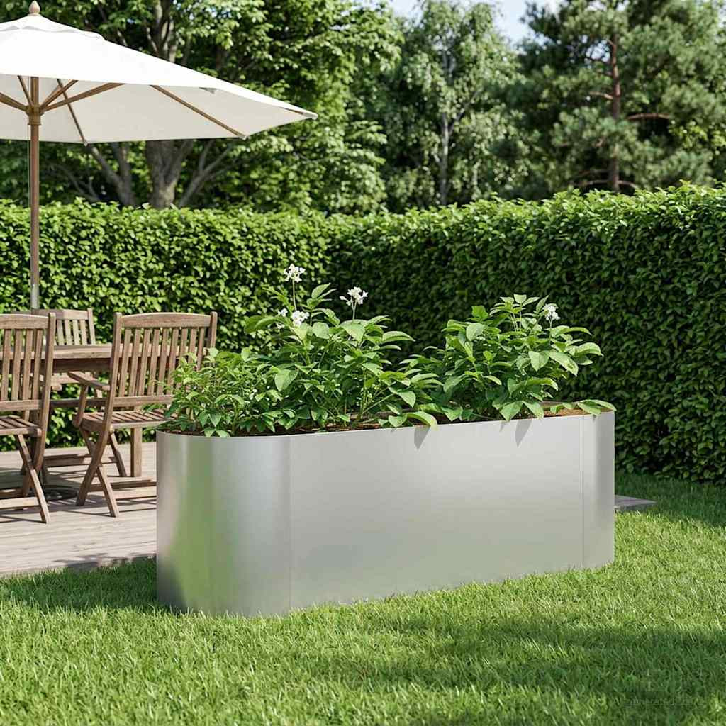 vidaXL Hochbeet im Garten Verzinkter Stahl 120 x 40 x 40 cm