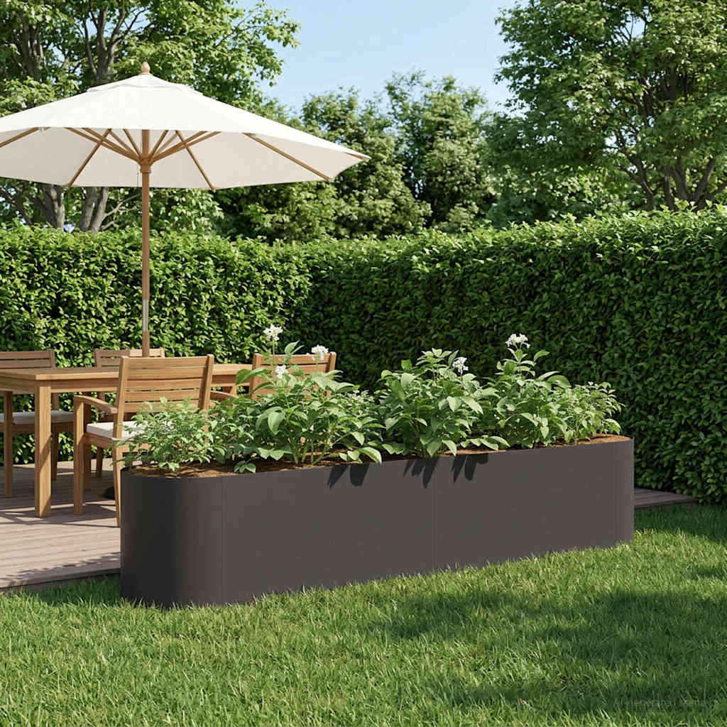 vidaXL Hochbeet im Garten Schwarz 200 x 40 x 40 cm