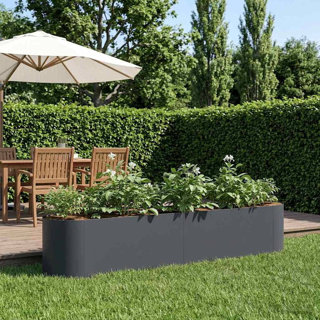vidaXL Hochbeet im Garten Anthrazit 200 x 40 x 40 cm