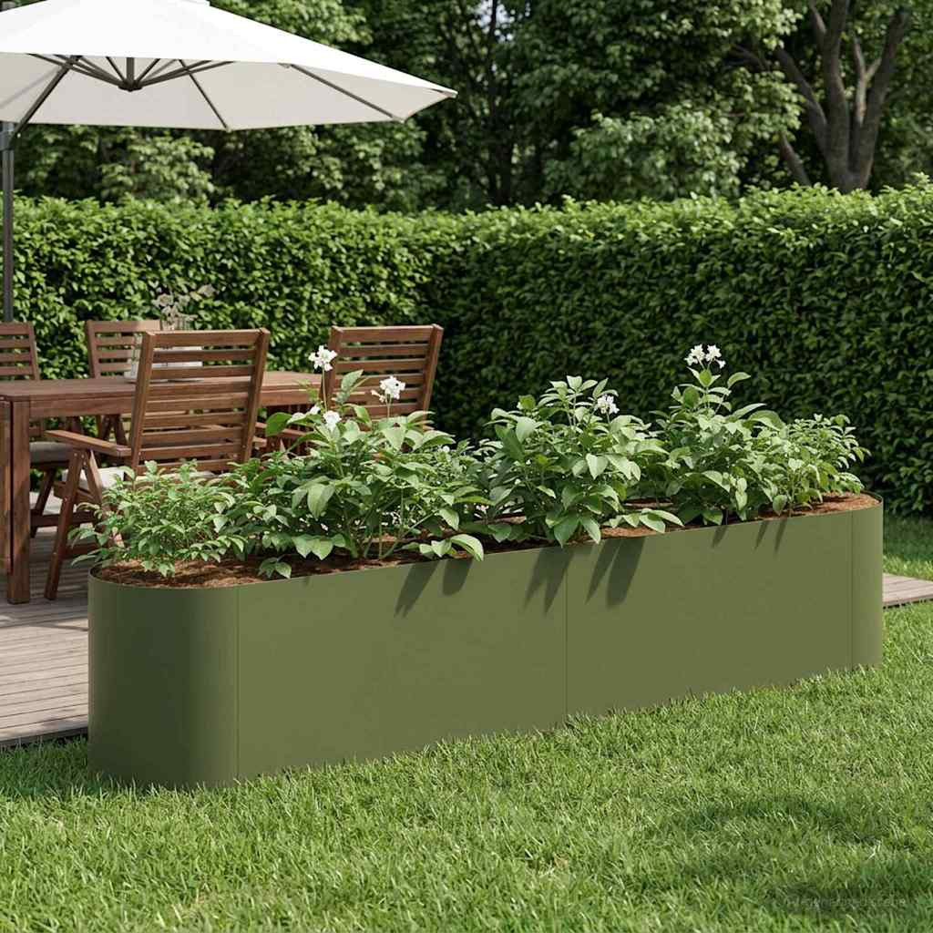 vidaXL Hochbeet im Garten Olive Grün 200 x 40 x 40 cm