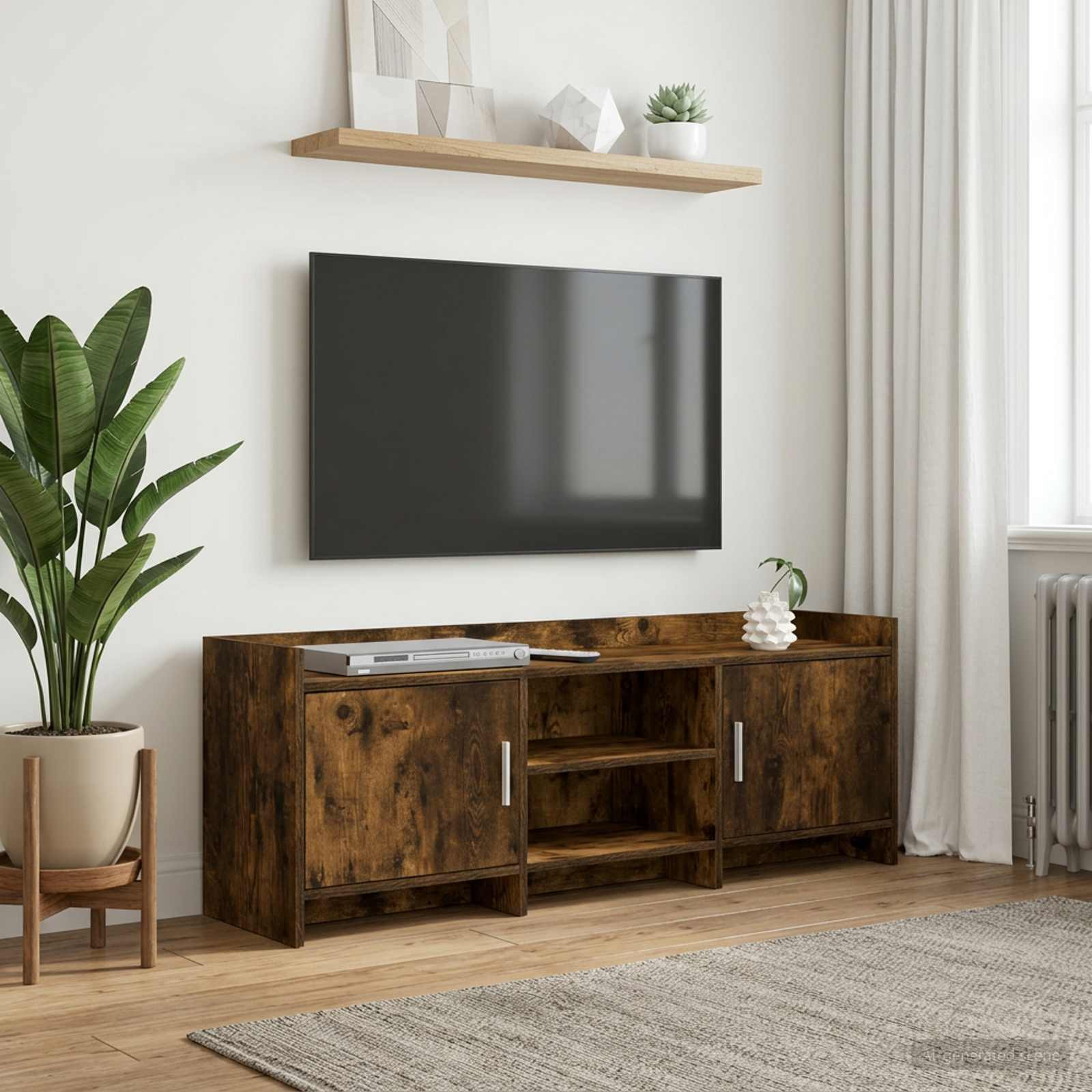 vidaXL TV-Schränk 130 x 33 x 47 cm Geräucherte Eiche Holzwerkstoff