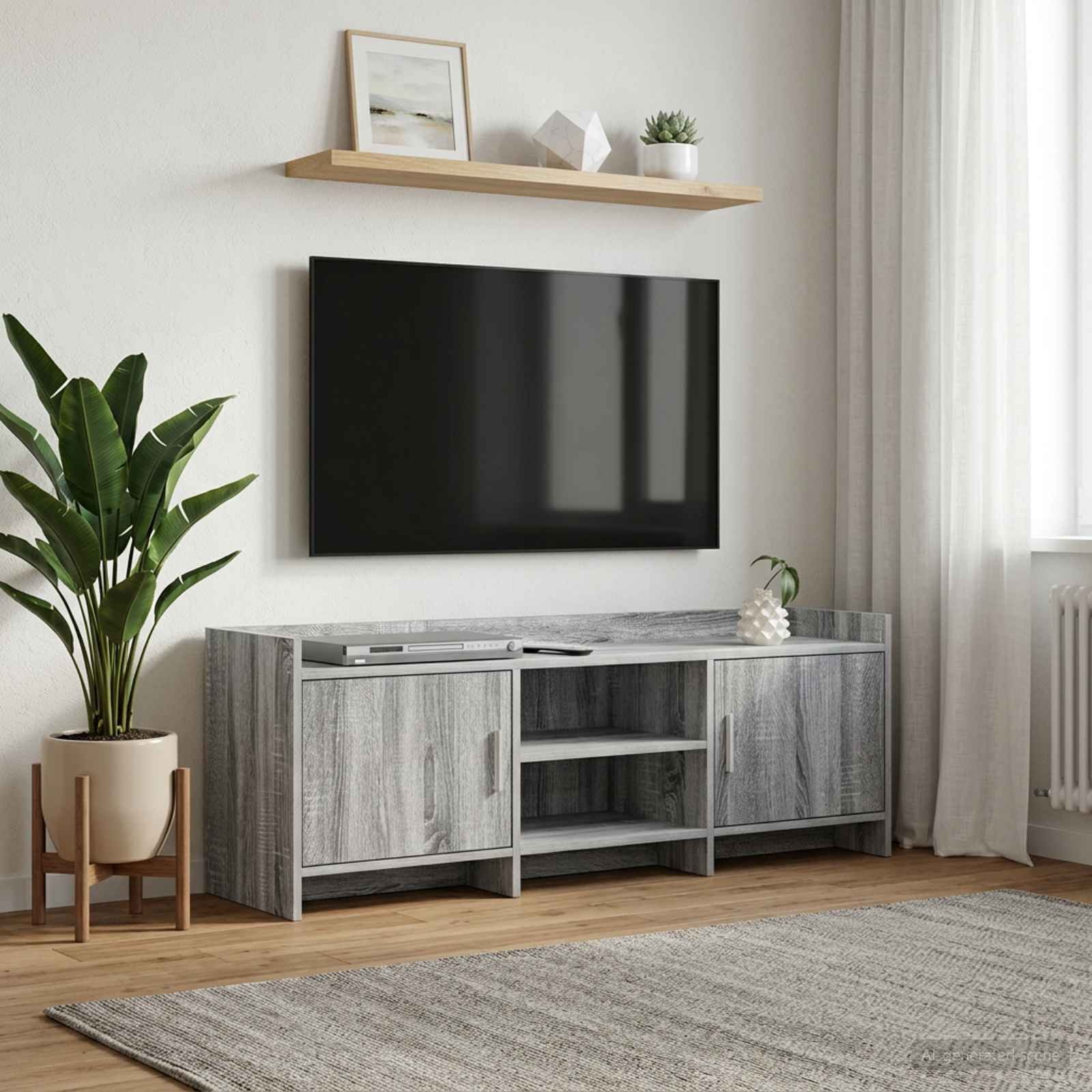vidaXL TV-Schränk 130 x 33 x 47 cm Grau Sonoma Holzwerkstoff