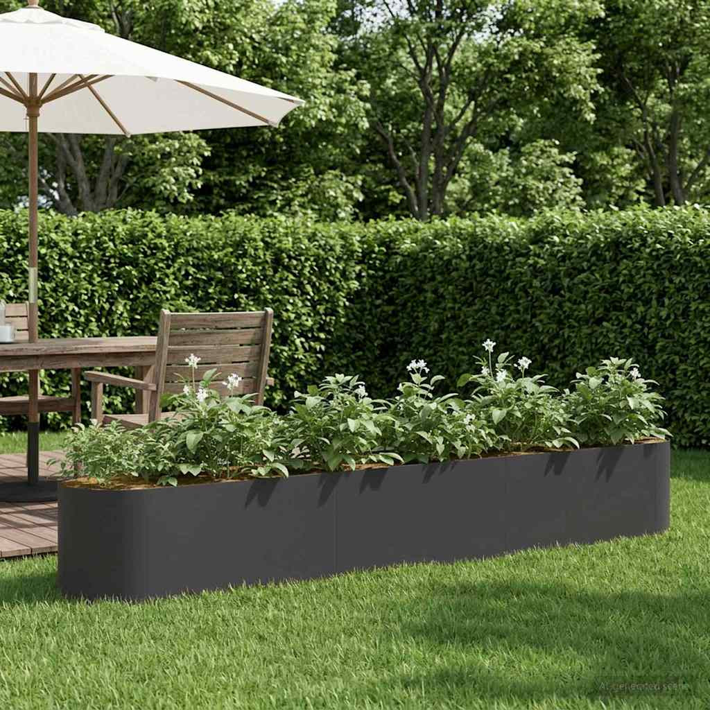 vidaXL Hochbeet im Garten Schwarz 280 x 40 x 40 cm