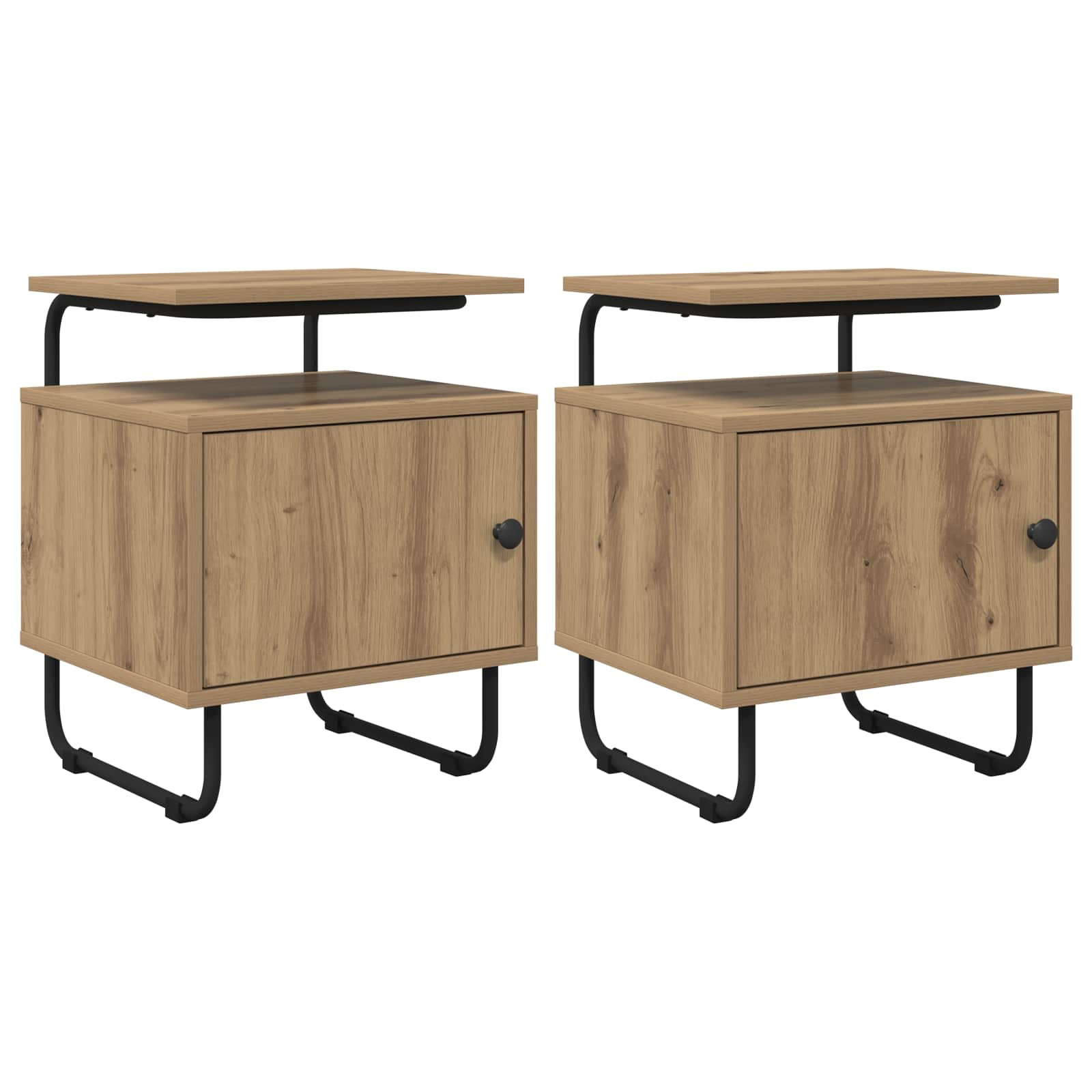 vidaXL Nachttisch 2 Stk. Artisan-Eiche Holzwerkstoff