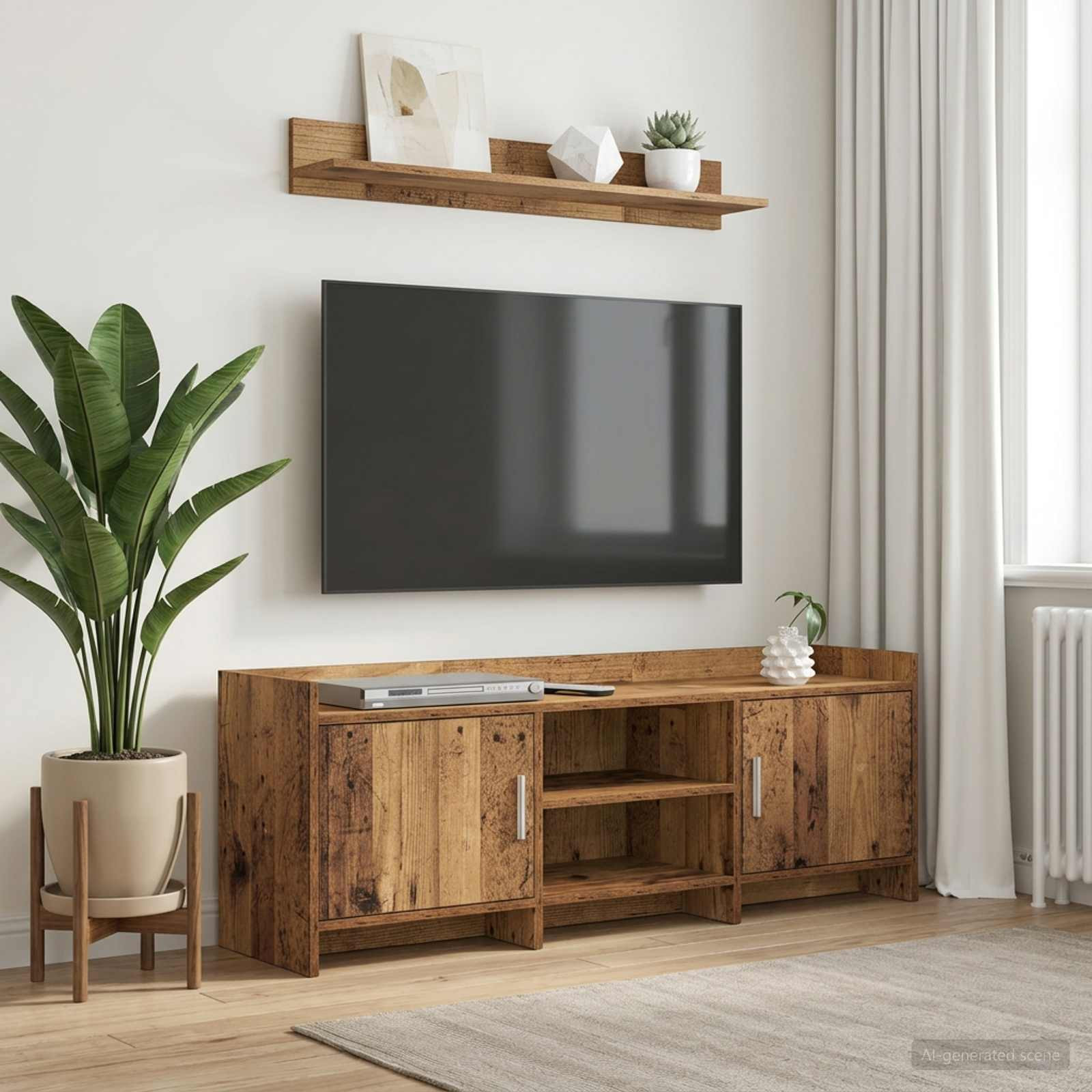 vidaXL TV-Schränk 130 x 33 x 47 cm Altholz Holzwerkstoff