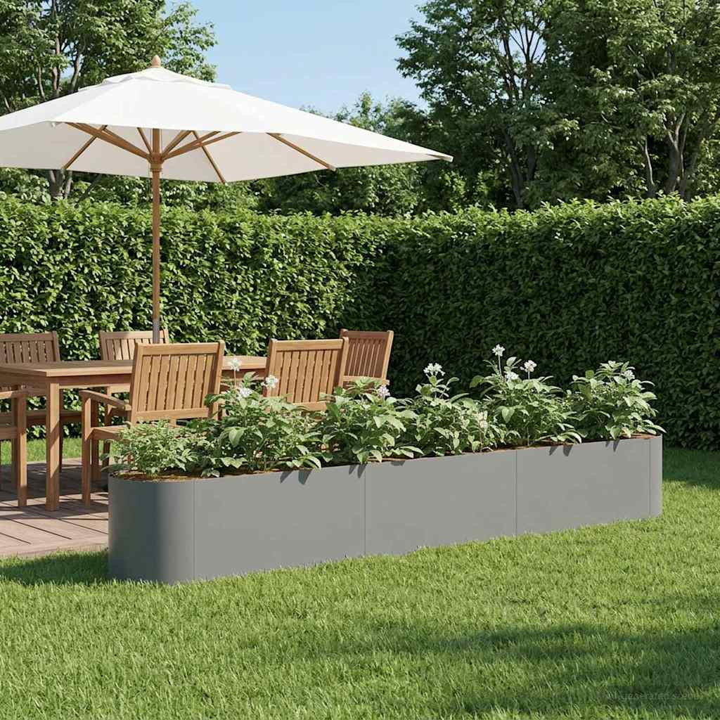 vidaXL Hochbeet im Garten Anthrazit 280 x 40 x 40 cm