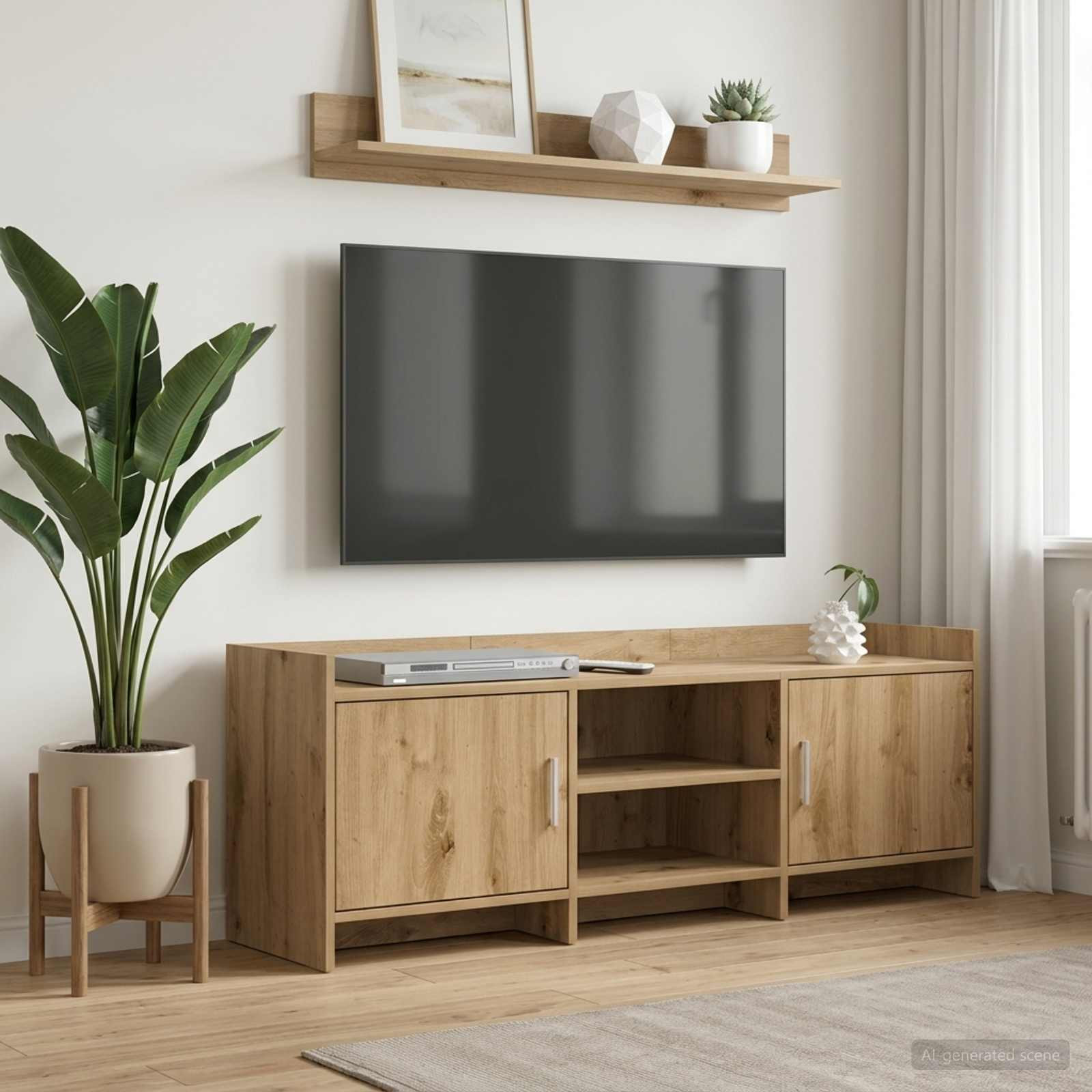 vidaXL TV-Schränk 130 x 33 x 47 cm Artisan-Eiche Holzwerkstoff