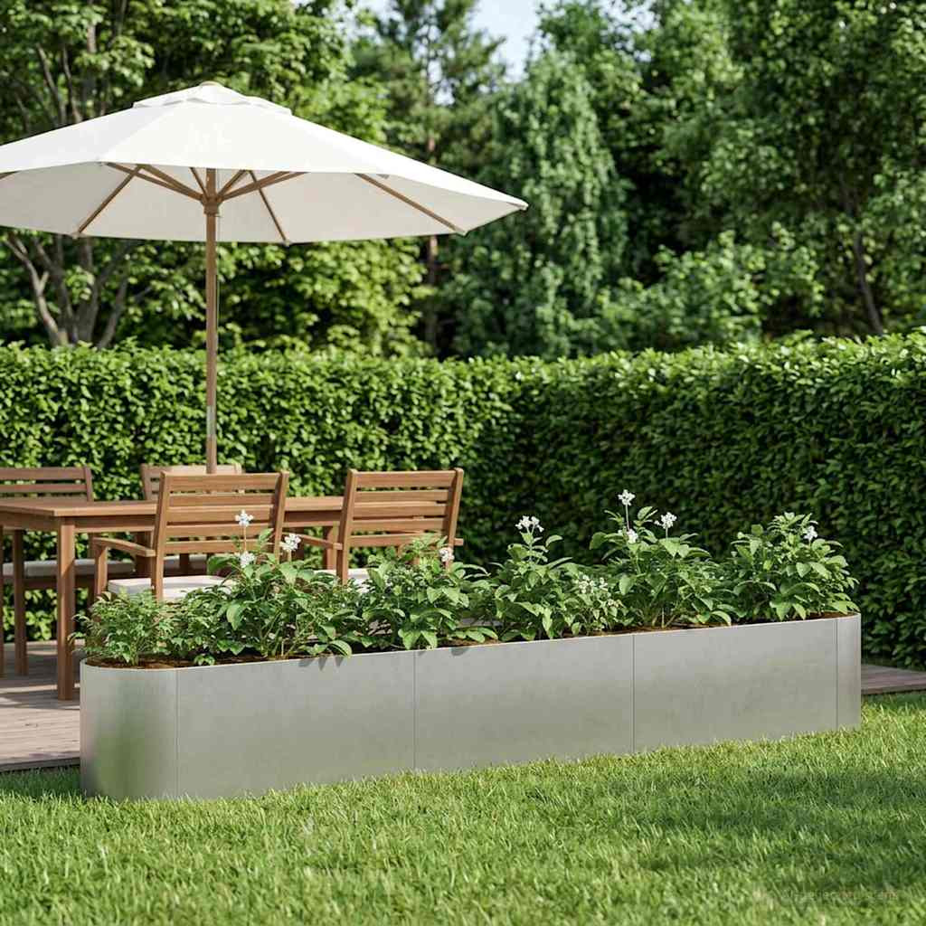 vidaXL Hochbeet im Garten Edelstahl 280 x 40 x 40 cm