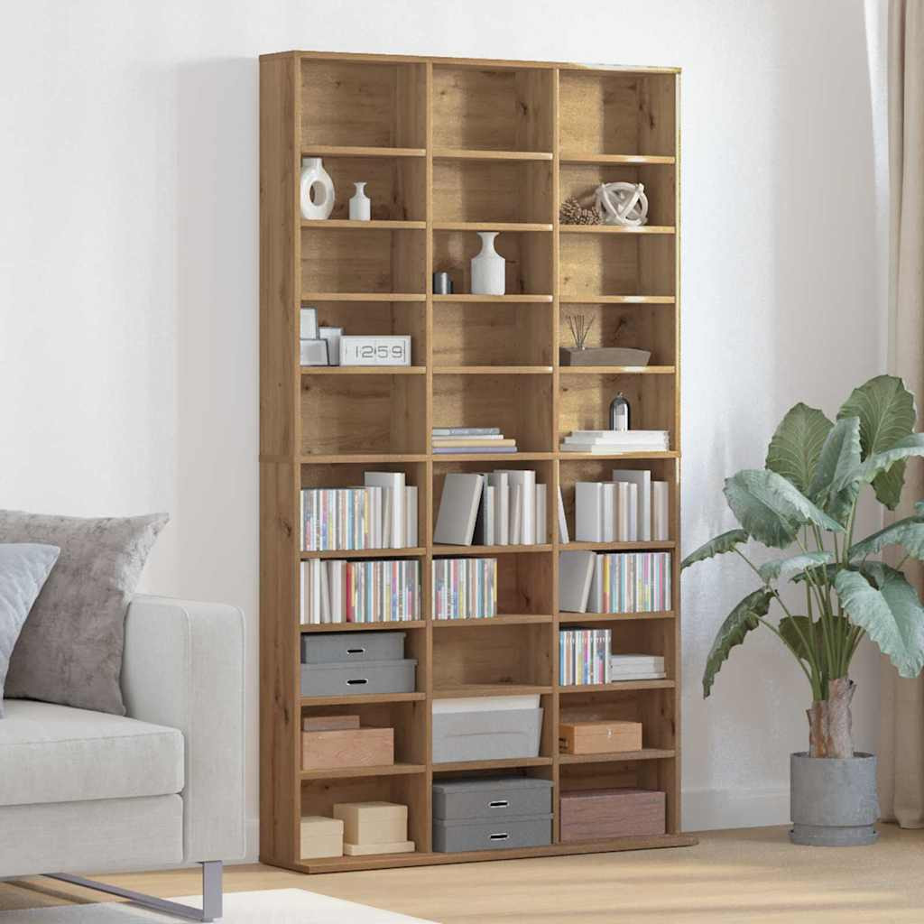vidaXL CD Regal Artisan-Eiche 101 x 23 x 177,5 cm Holzwerkstoff