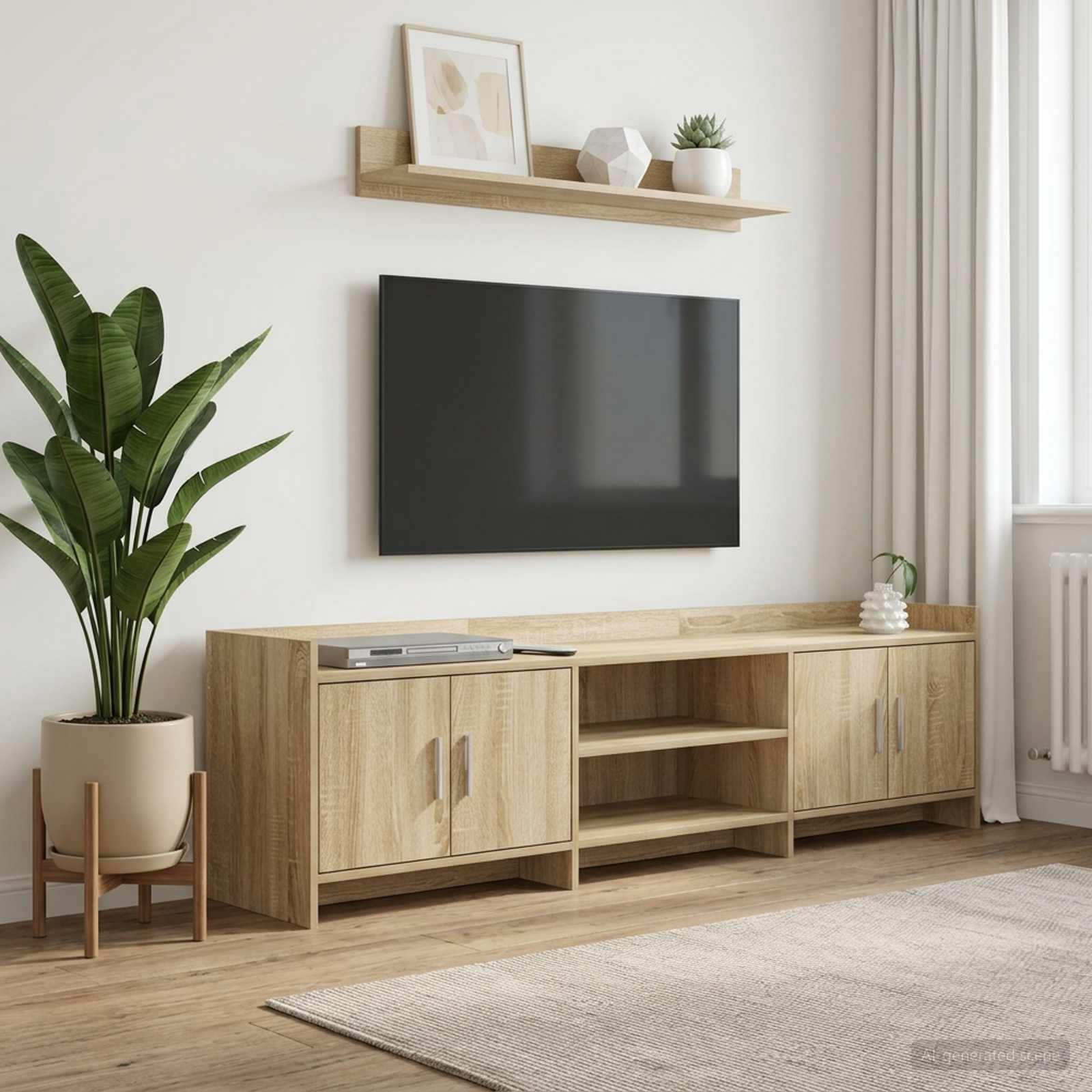 vidaXL TV-Schränk 168 x 33 x 47 cm Sonoma-Eiche Holzwerkstoff