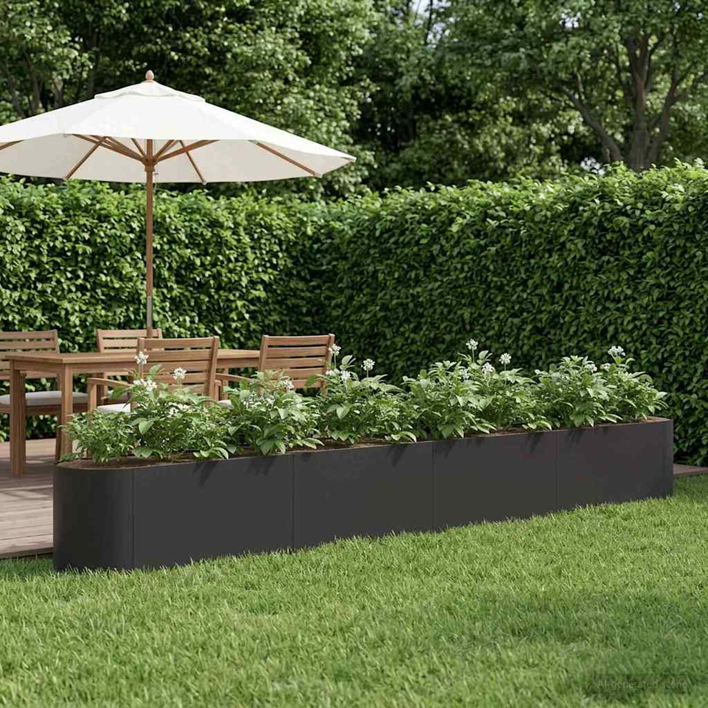 vidaXL Hochbeet im Garten Schwarz 360 x 40 x 40 cm