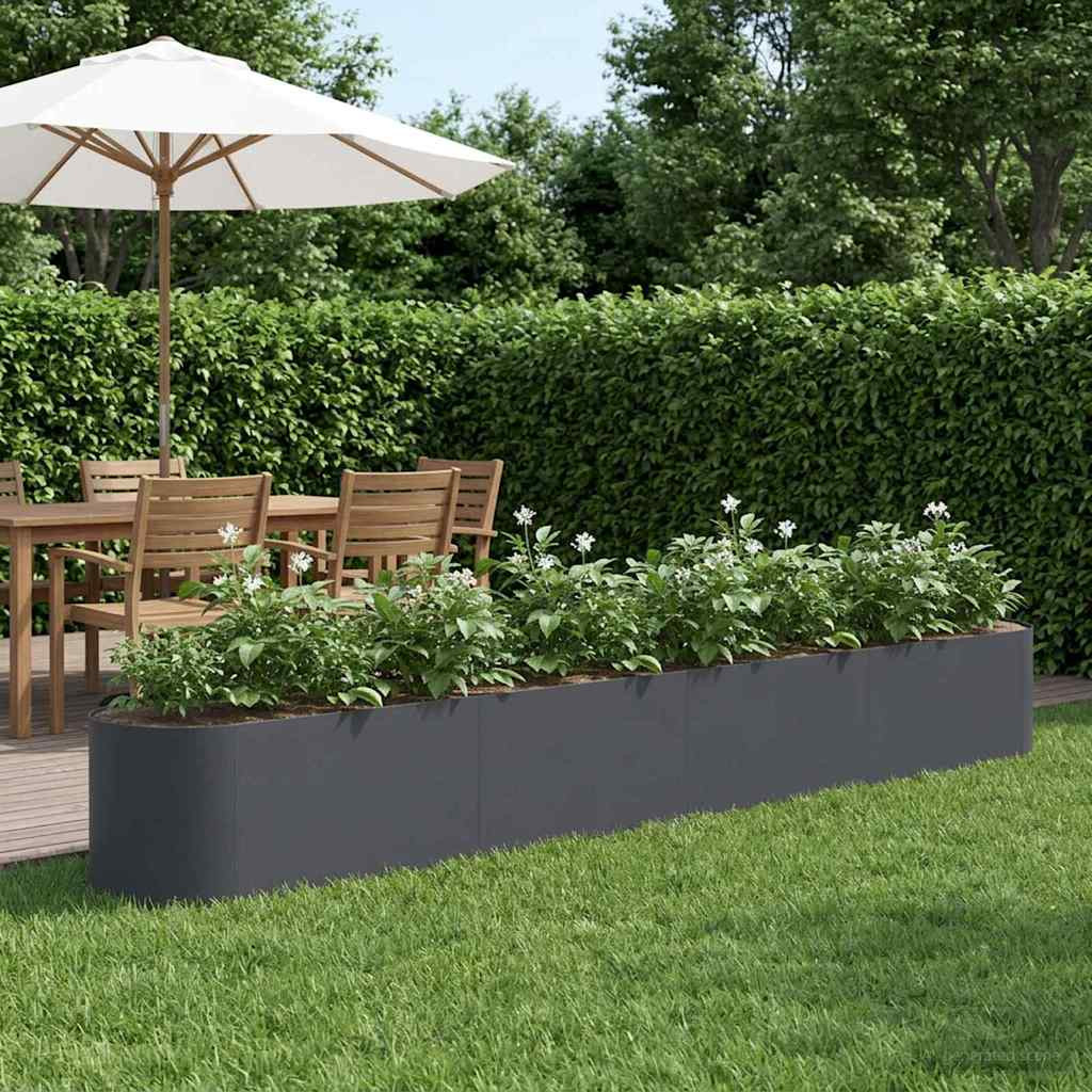 vidaXL Hochbeet im Garten Anthrazit 360 x 40 x 40 cm