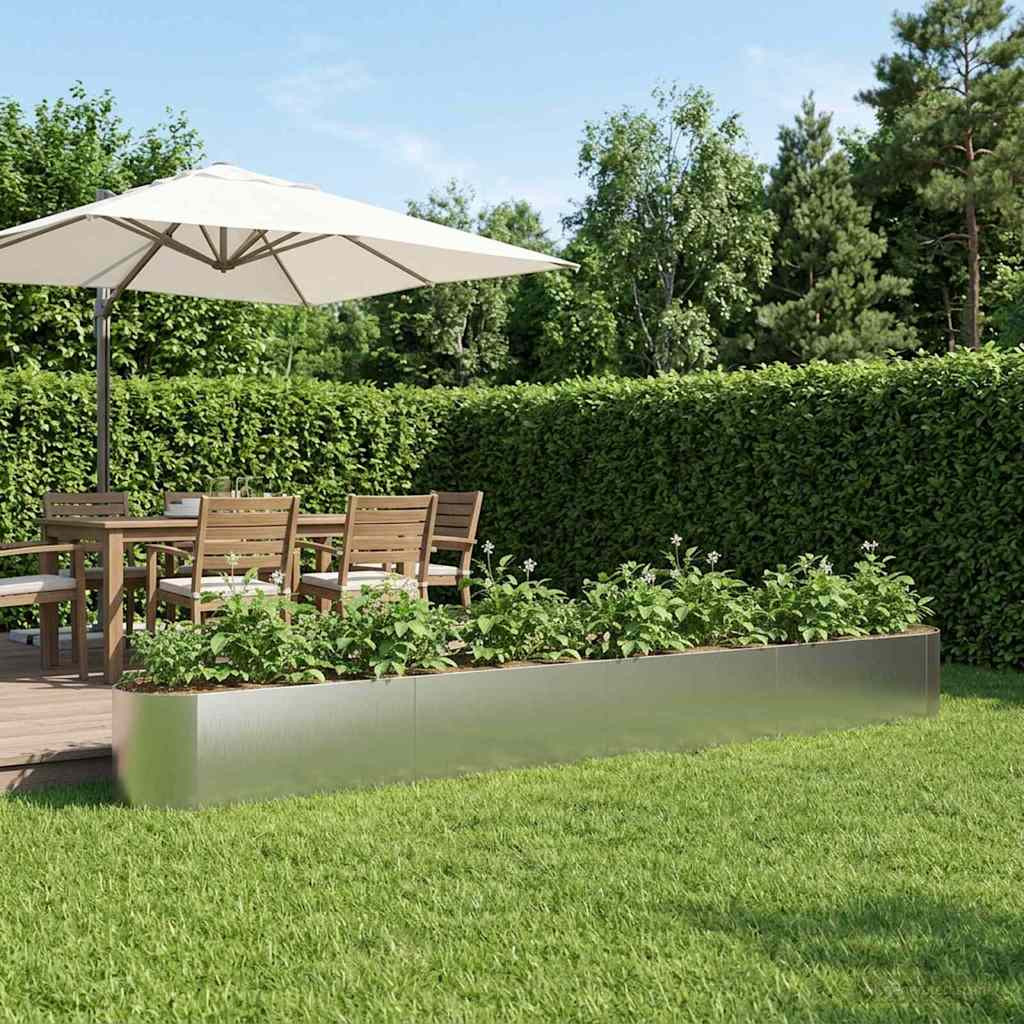 vidaXL Hochbeet im Garten Edelstahl 360 x 40 x 40 cm