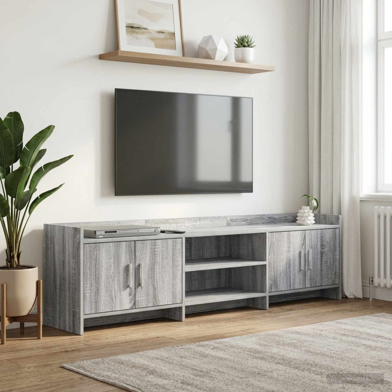 vidaXL TV-Schränk 168 x 33 x 47 cm Grau Sonoma Holzwerkstoff