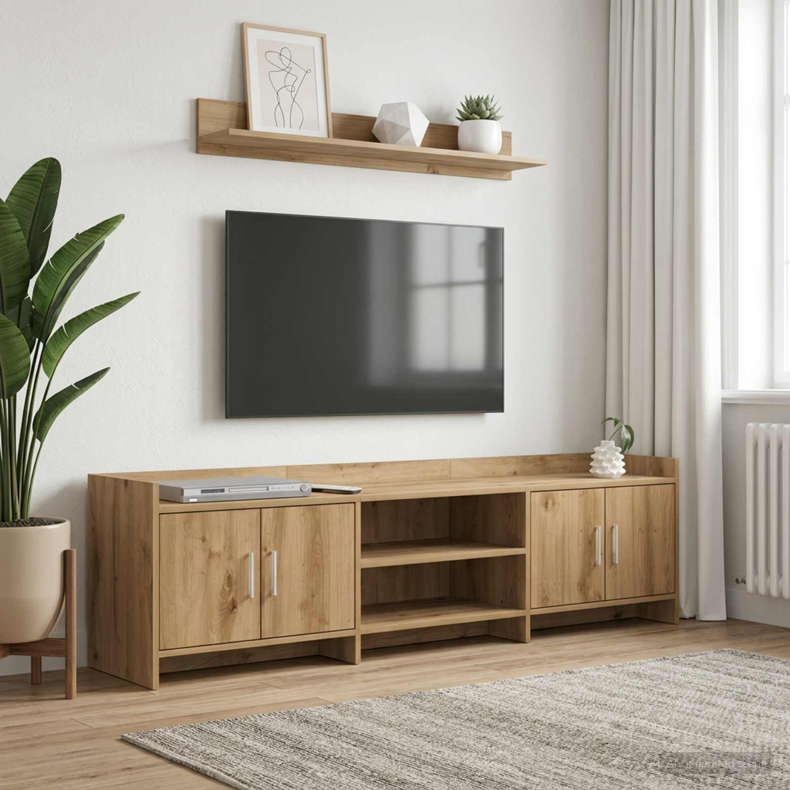 vidaXL TV-Schränk 168 x 33 x 47 cm Artisan-Eiche Holzwerkstoff