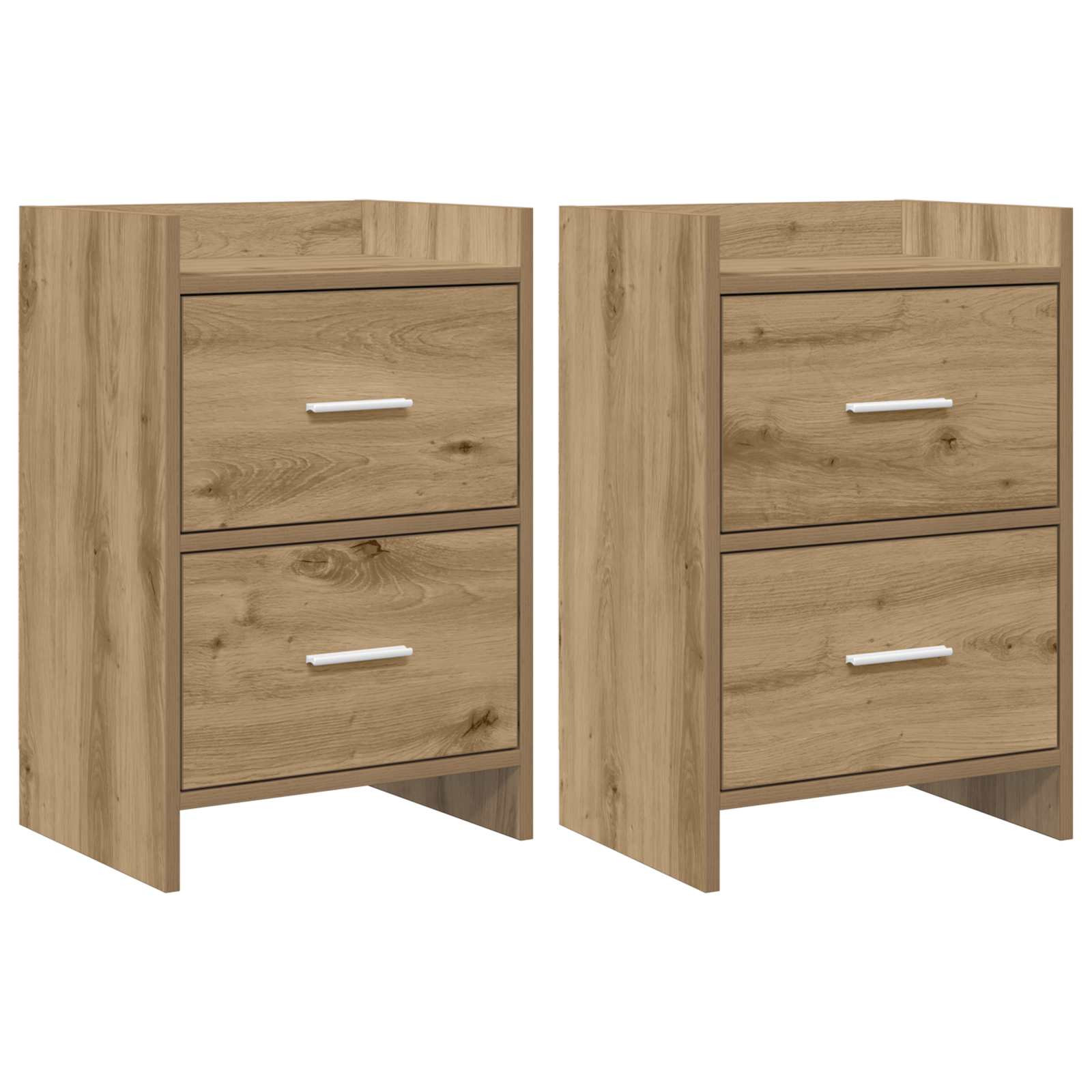 vidaXL Nachttische 2 Stk. Artisan-Eiche 40 x 30 x 60 cm Holzwerkstoff