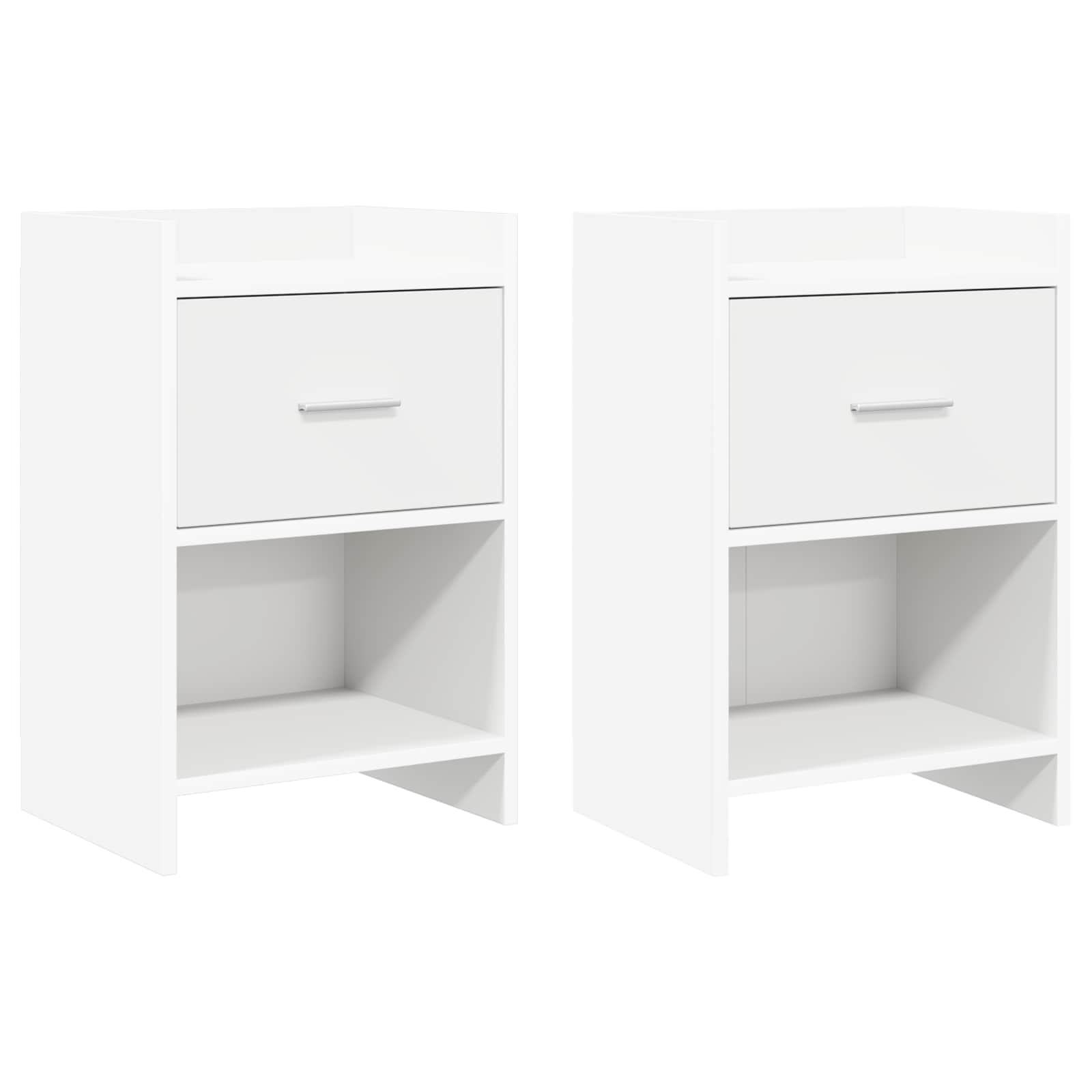vidaXL Nachttische 2 pcs Weiß 40 x 30 x 60 cm Holzwerkstoff