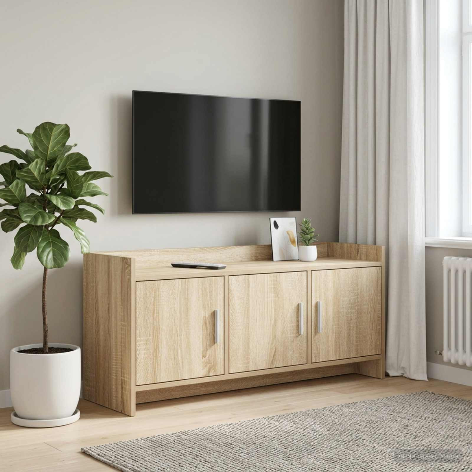 vidaXL TV-Schränk 102 x 33 x 47 cm Sonoma-Eiche Holzwerkstoff