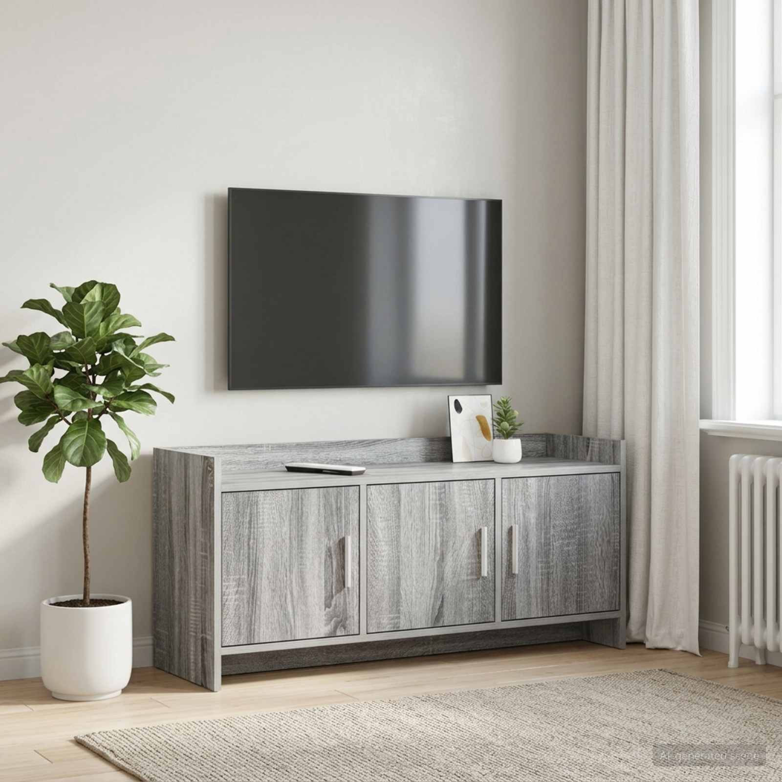 vidaXL TV-Schränk 102 x 33 x 47 cm Grau Sonoma Holzwerkstoff