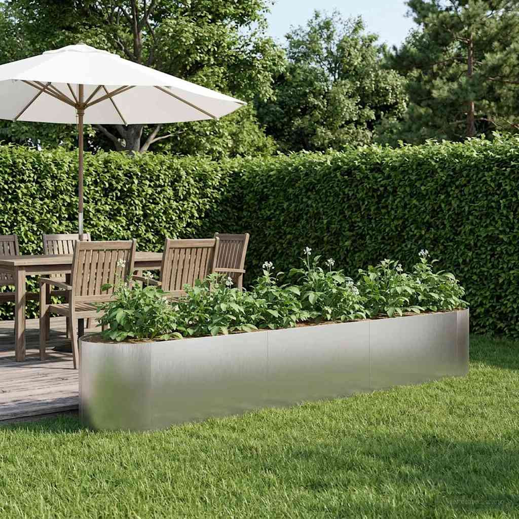 vidaXL Hochbeet im Garten Edelstahl 300 x 40 x 40 cm Stahl