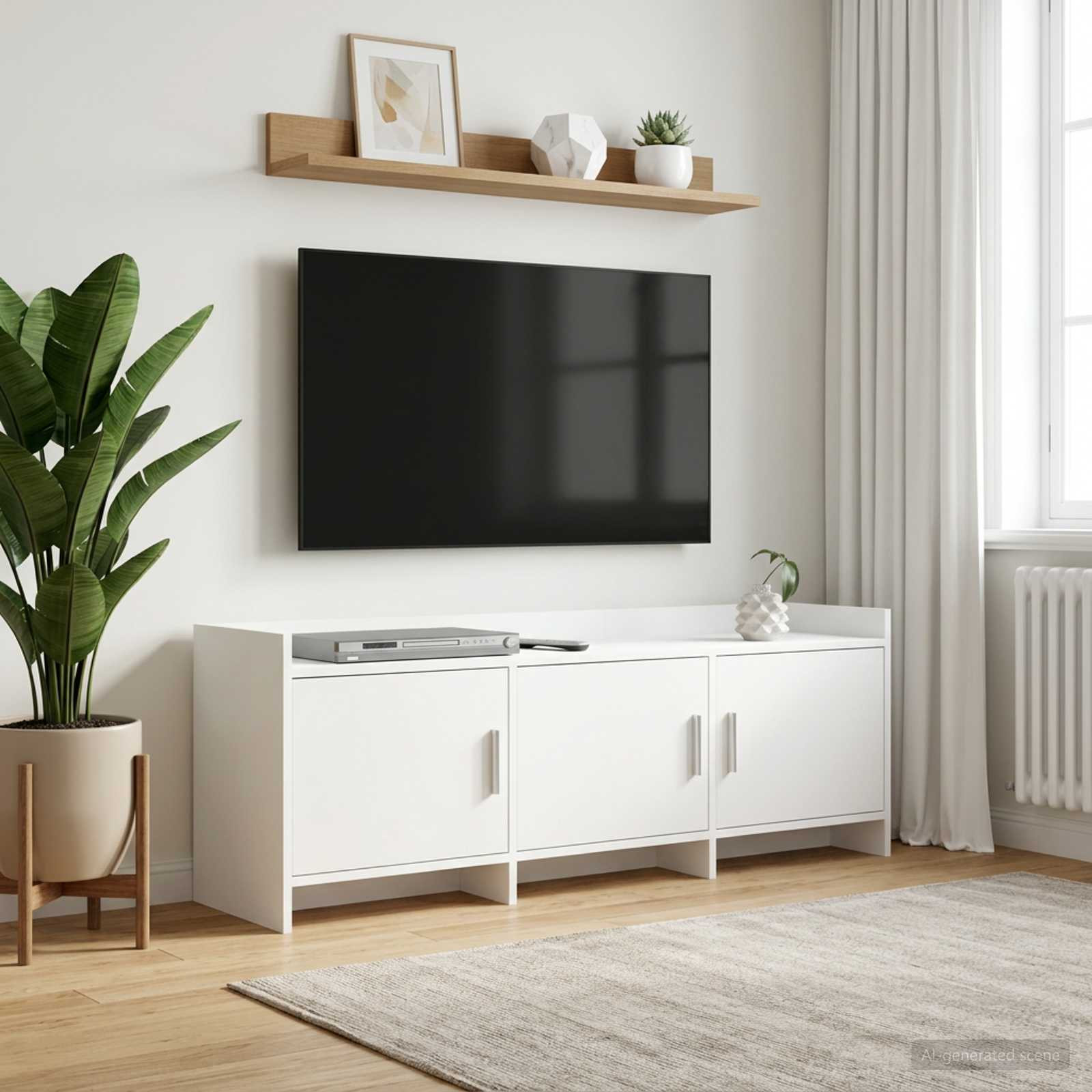 vidaXL TV-Schränk 130 x 33 x 47 cm Weiß Holzwerkstoff