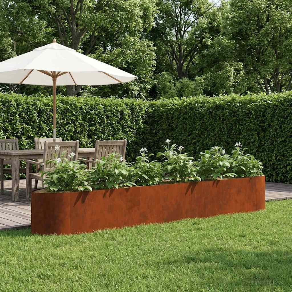 vidaXL Hochbeet im Garten Wetterfeststahl 300 x 40 x 40 cm Stahl