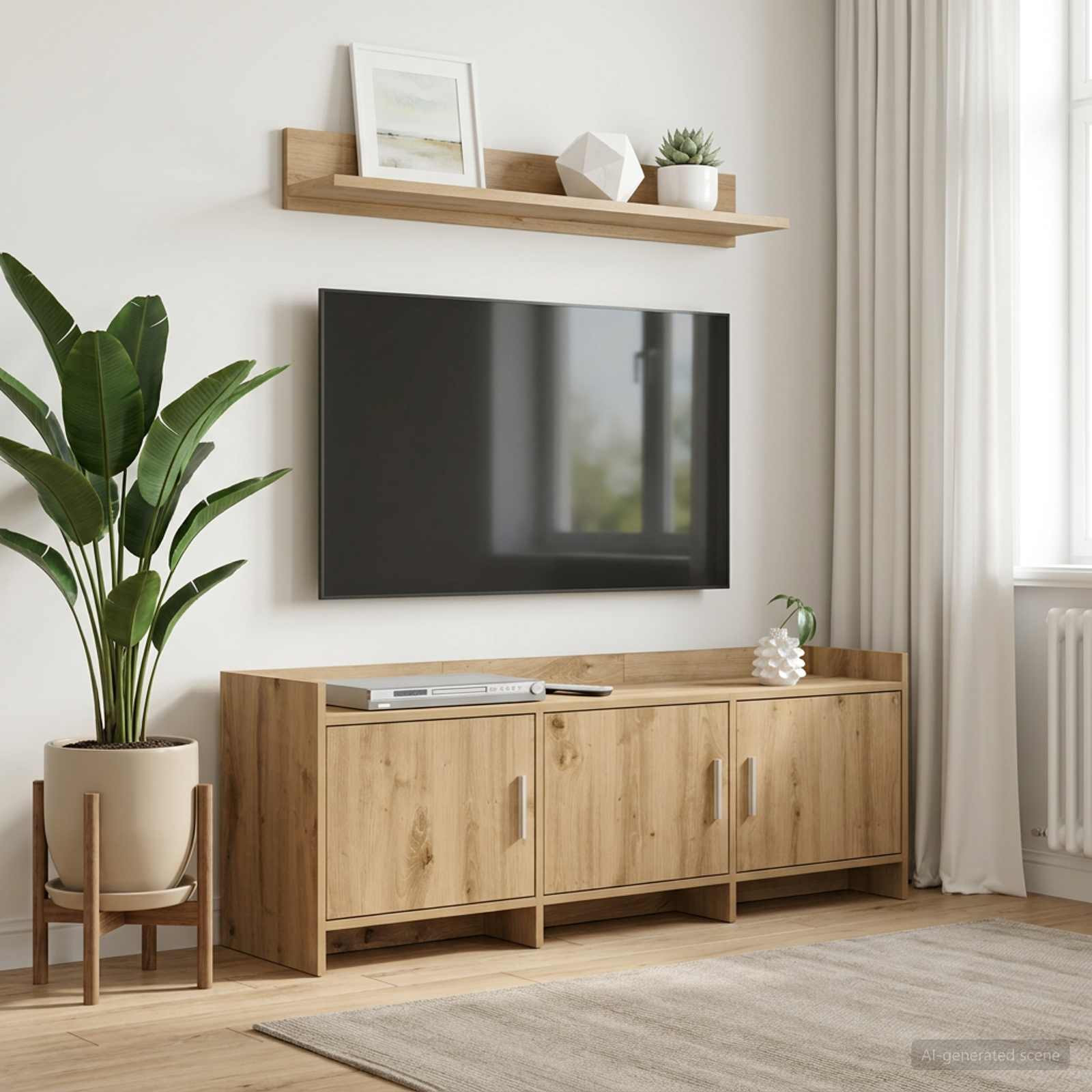 vidaXL TV-Schränk 130 x 33 x 47 cm Artisan-Eiche Holzwerkstoff