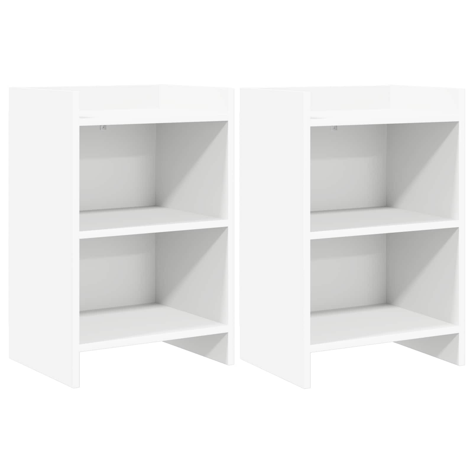 vidaXL Nachttische 2 pcs Weiß 40 x 30 x 60 cm Holzwerkstoff