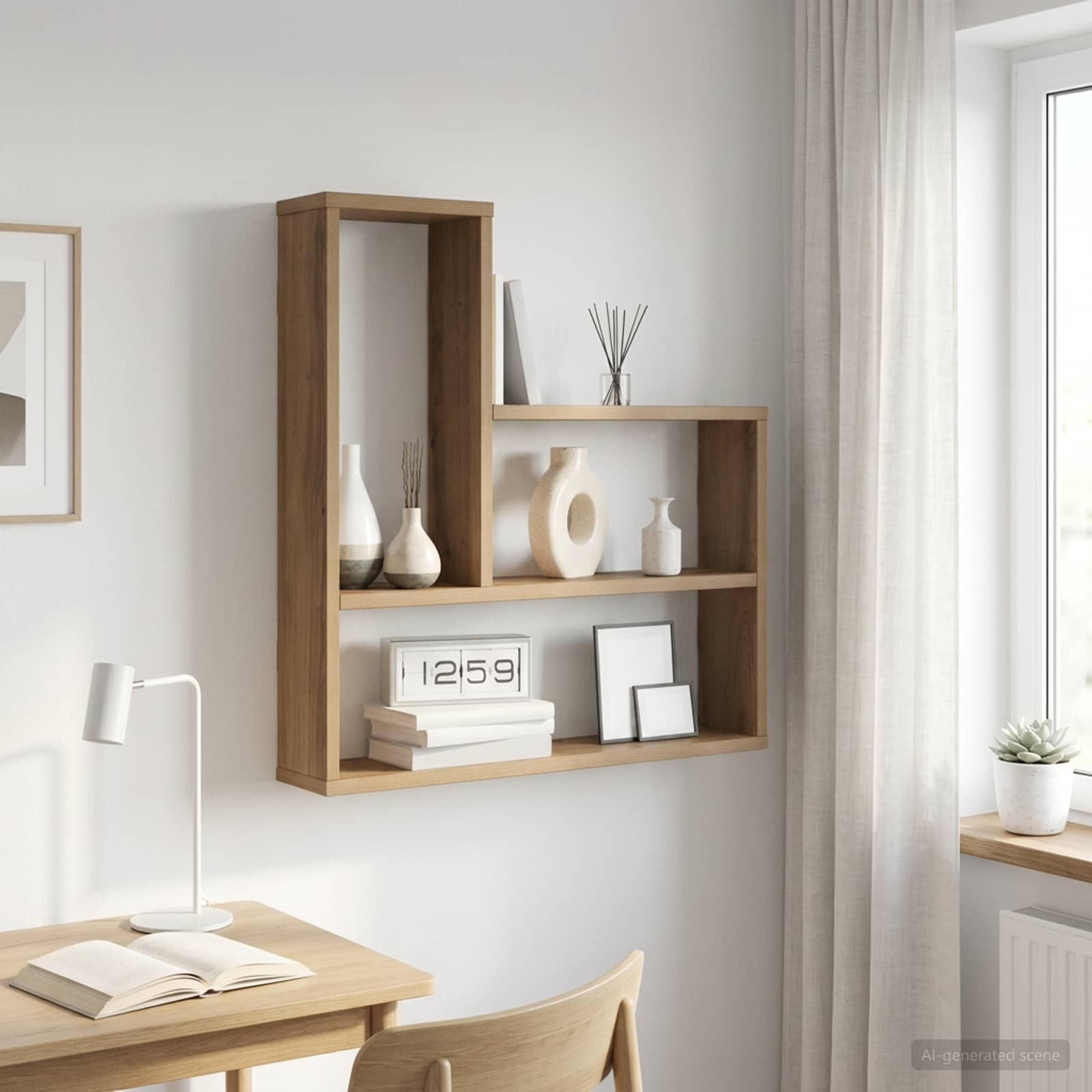 vidaXL Wandregal Artisan-Eiche 60 x 11 x 60 cm Holzwerkstoff