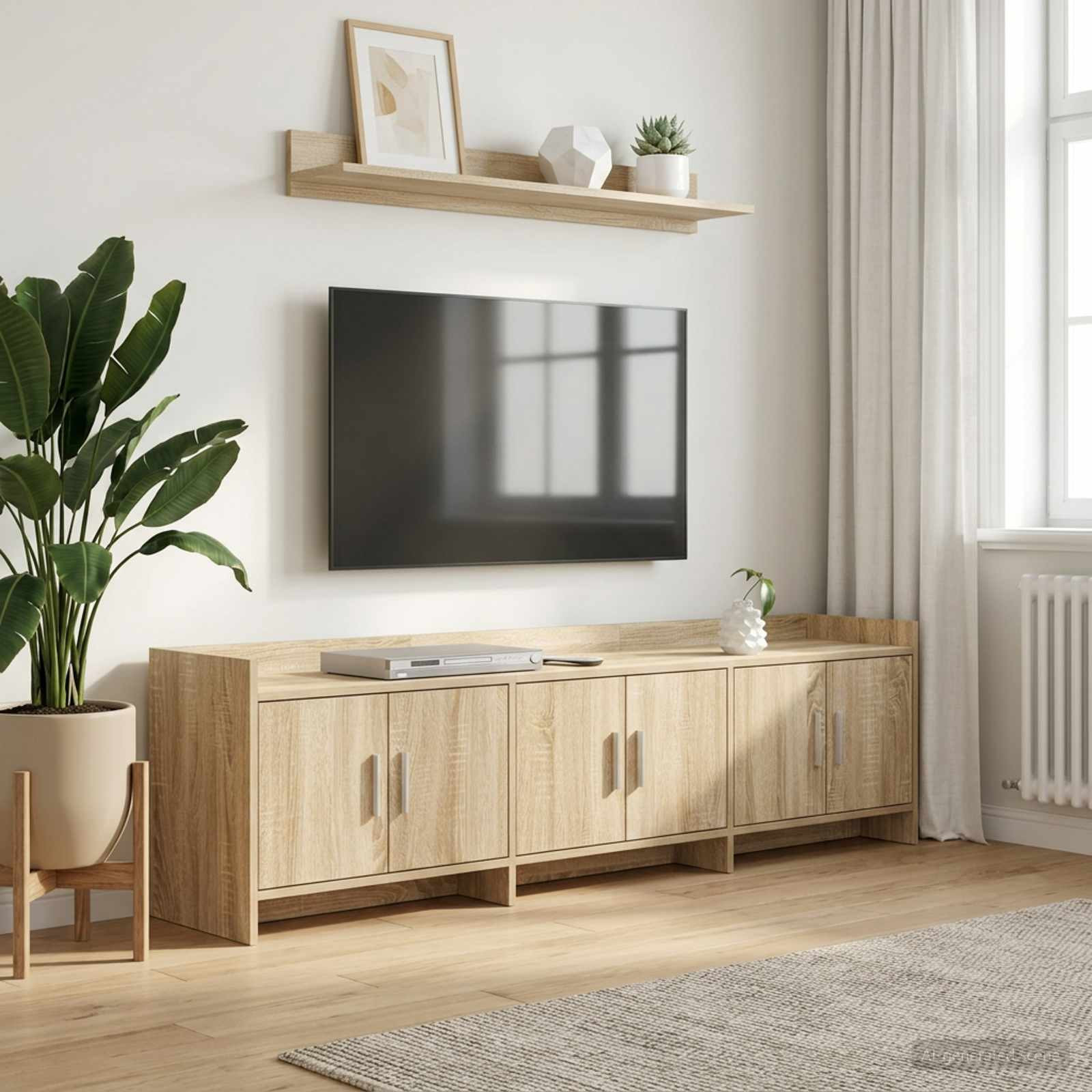 vidaXL TV-Schränk 168 x 33 x 47 cm Sonoma-Eiche Holzwerkstoff