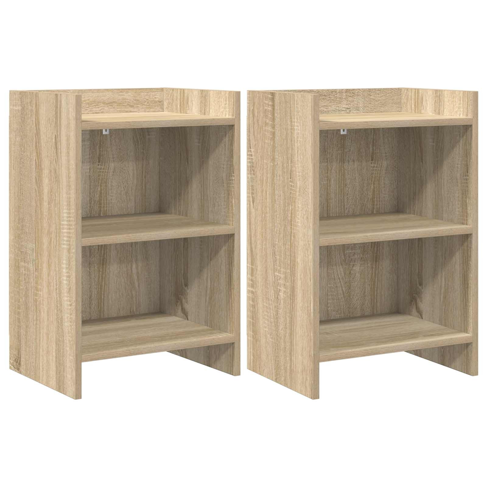 vidaXL Nachttische 2 pcs Sonoma-Eiche 40 x 30 x 60 cm Holzwerkstoff