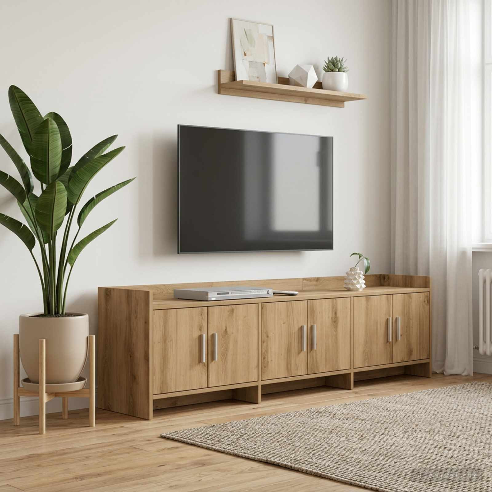 vidaXL TV-Schränk 168 x 33 x 47 cm Artisan-Eiche Holzwerkstoff