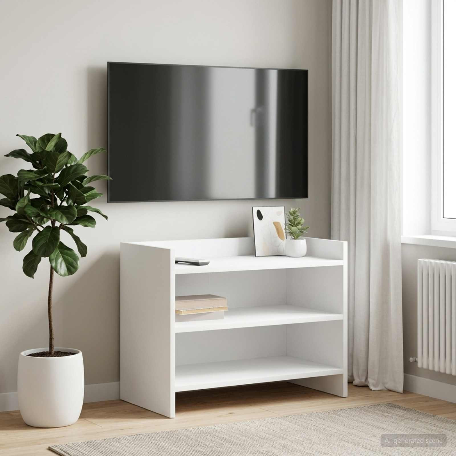 vidaXL TV-Schränk 60 x 33 x 47 cm Weiß Holzwerkstoff
