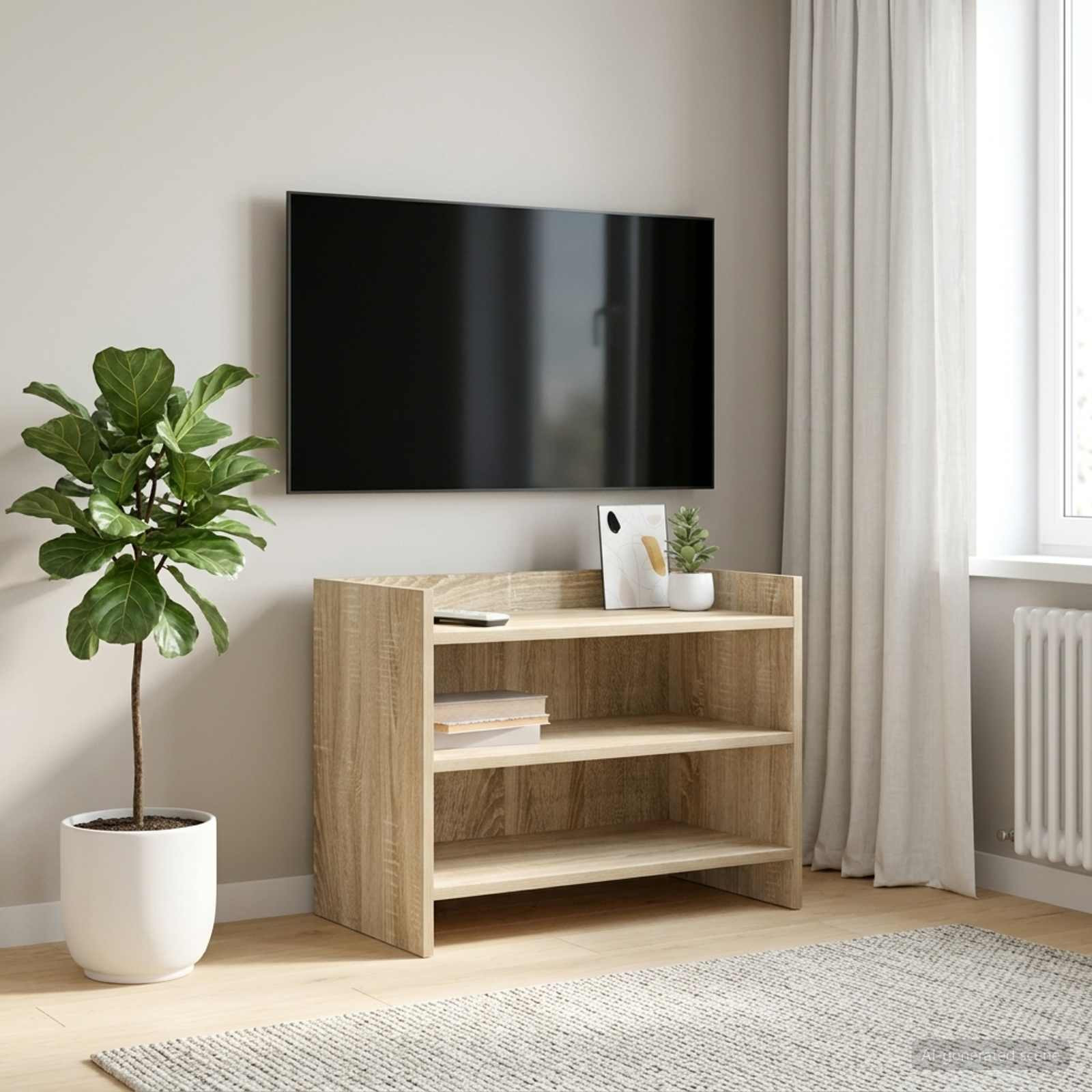 vidaXL TV-Schränk 60 x 33 x 47 cm Sonoma-Eiche Holzwerkstoff