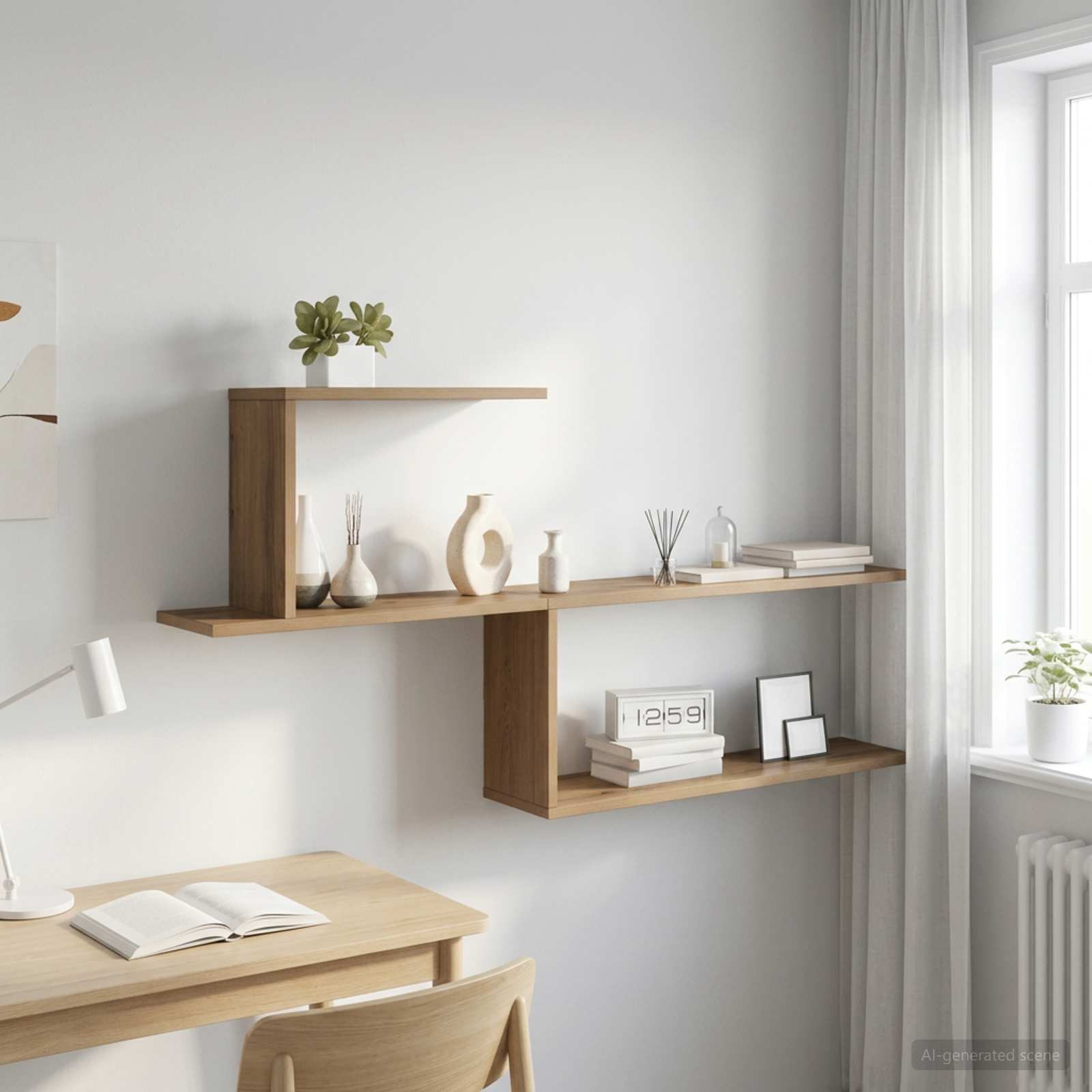 vidaXL Wandregal Artisan-Eiche 122 x 18 x 60 cm Holzwerkstoff