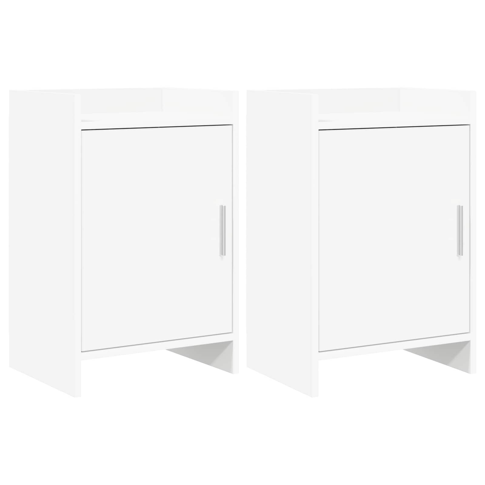 vidaXL Nachttische 2 pcs Weiß 40 x 30 x 60 cm Holzwerkstoff