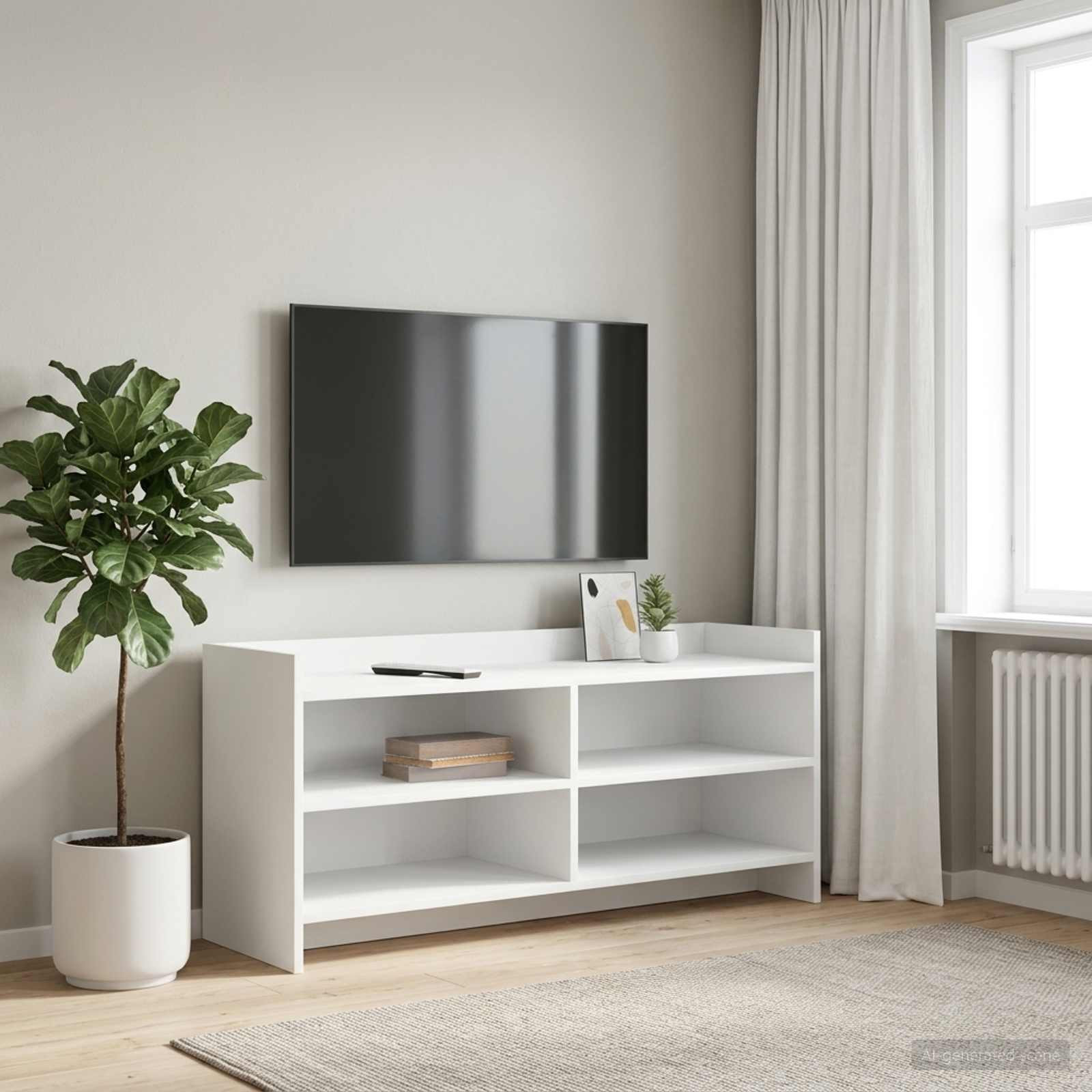 vidaXL TV-Schränk 100 x 33 x 47 cm Weiß Holzwerkstoff