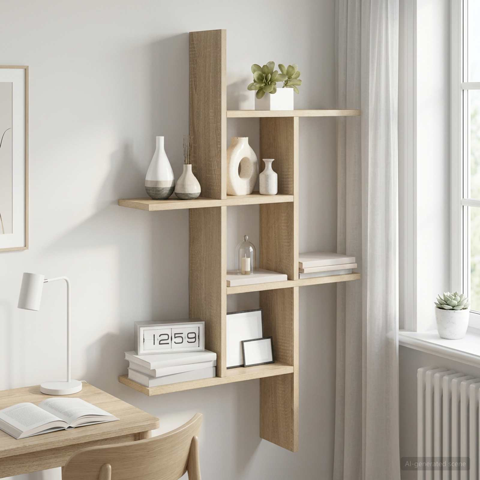vidaXL Wandregal Sonoma-Eiche 61 x 15 x 102 cm Holzwerkstoff