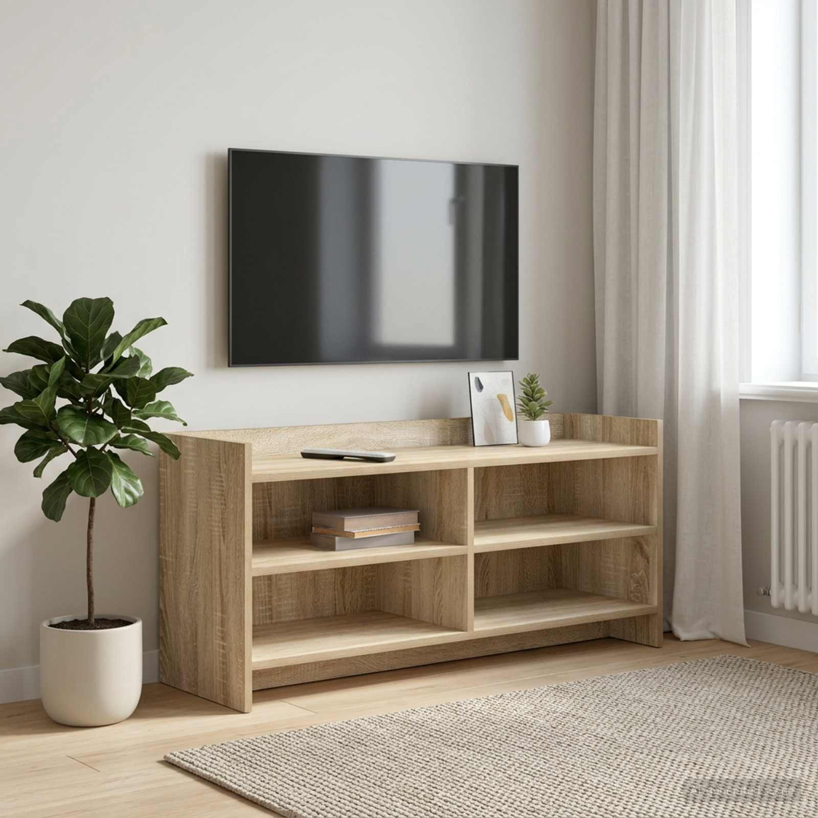 vidaXL TV-Schränk 100 x 33 x 47 cm Sonoma-Eiche Holzwerkstoff
