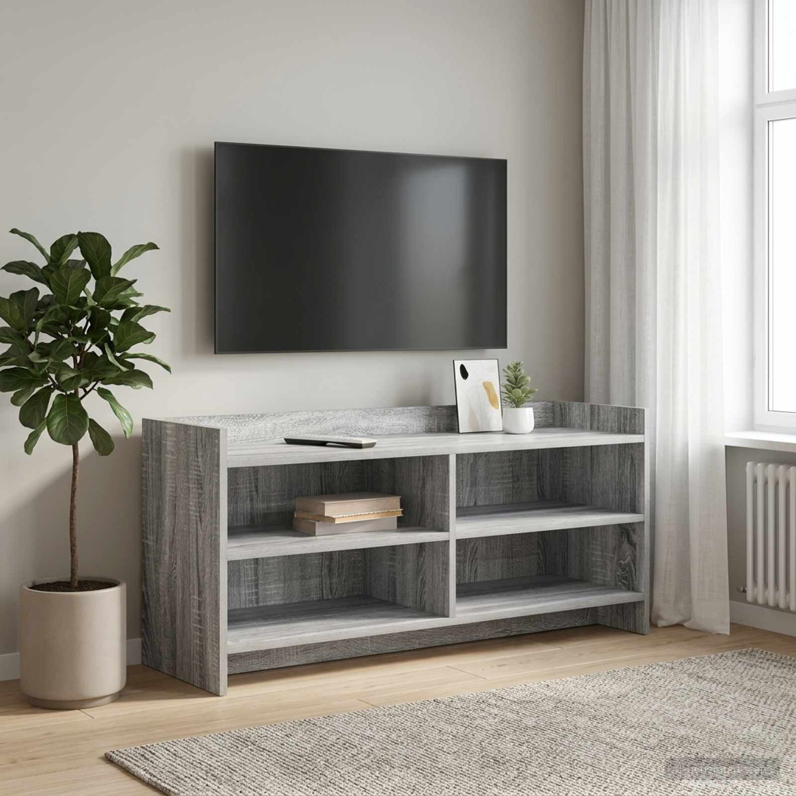 vidaXL TV-Schränk 100 x 33 x 47 cm Grau Sonoma Holzwerkstoff