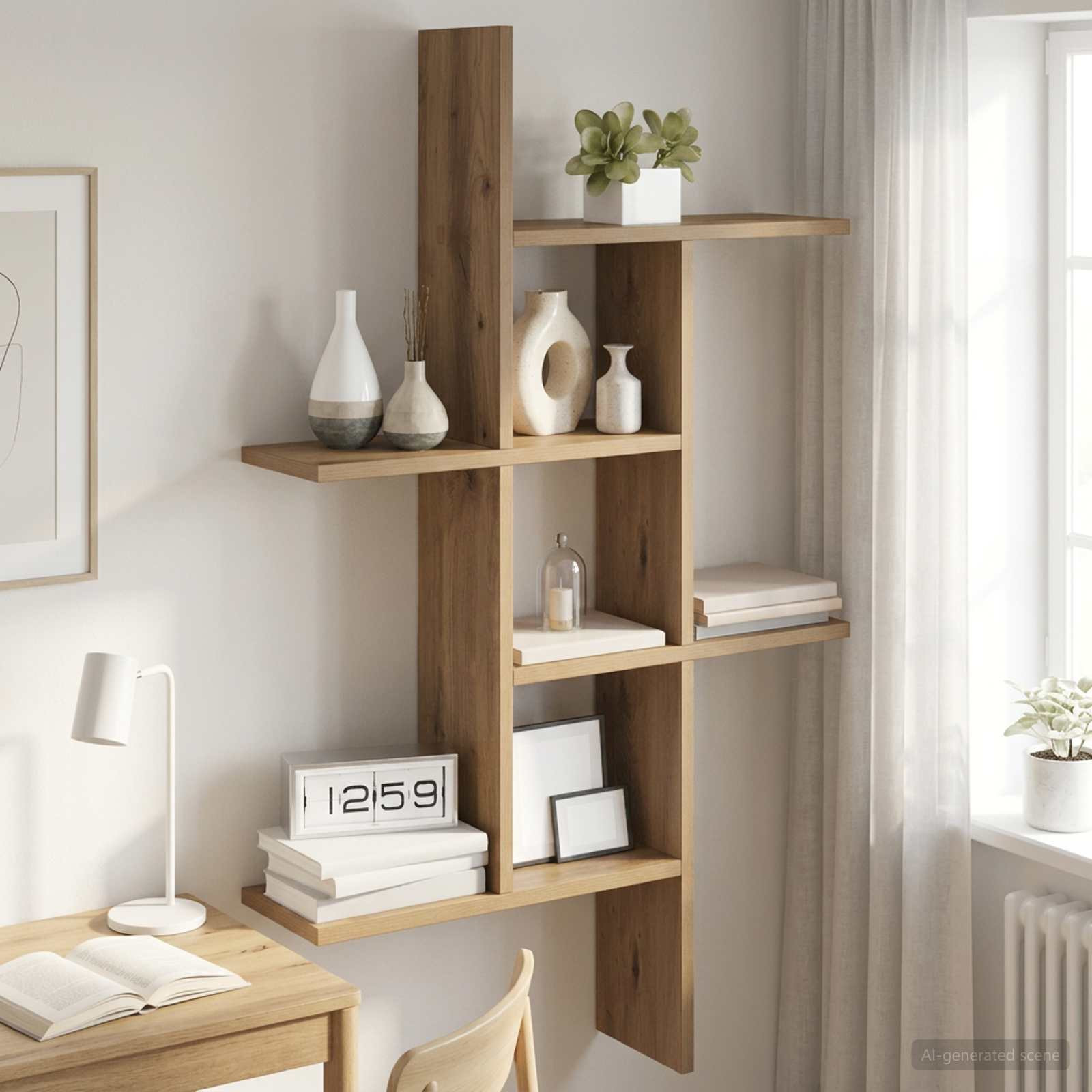 vidaXL Wandregal Artisan-Eiche 61 x 15 x 102 cm Holzwerkstoff