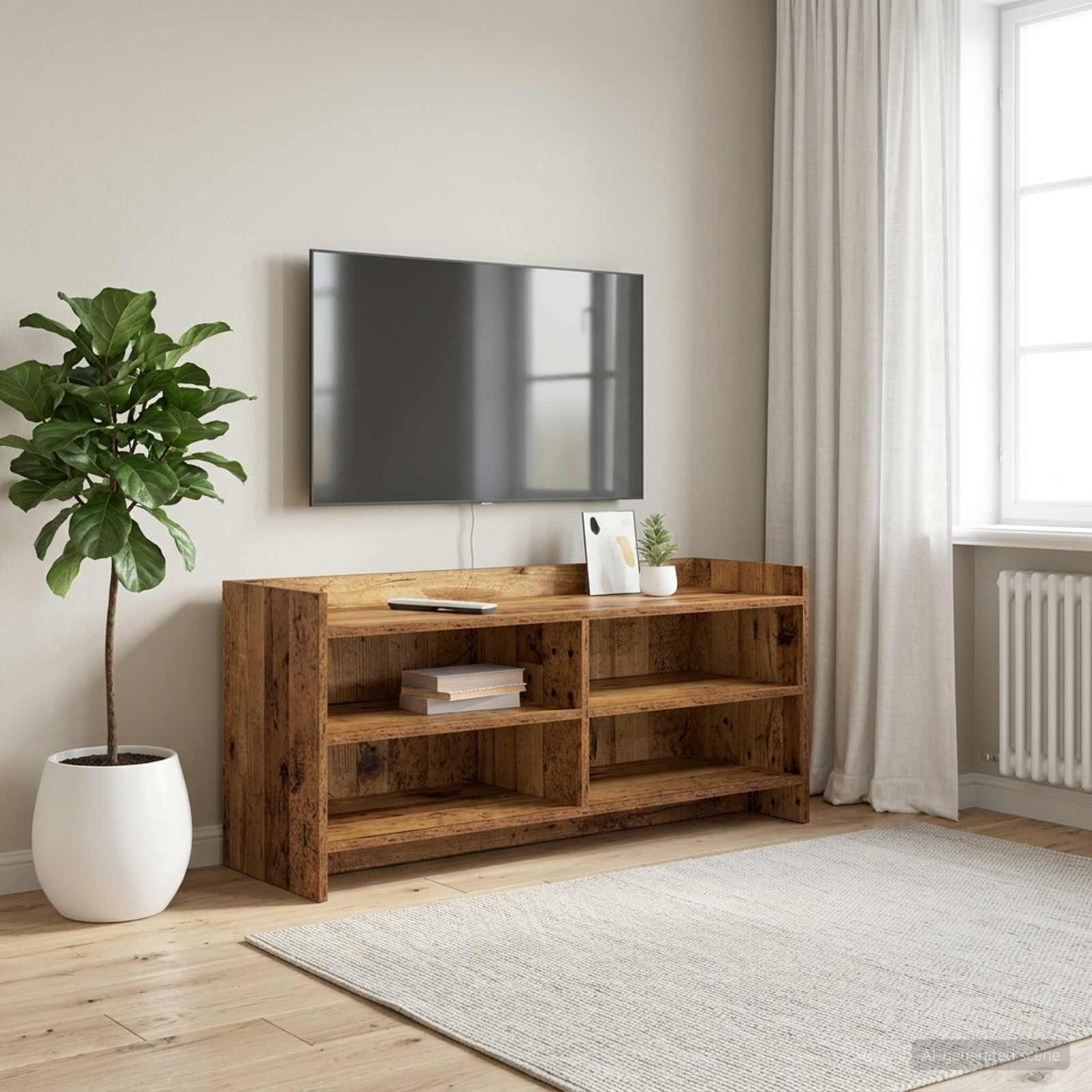 vidaXL TV-Schränk 100 x 33 x 47 cm Altholz Holzwerkstoff