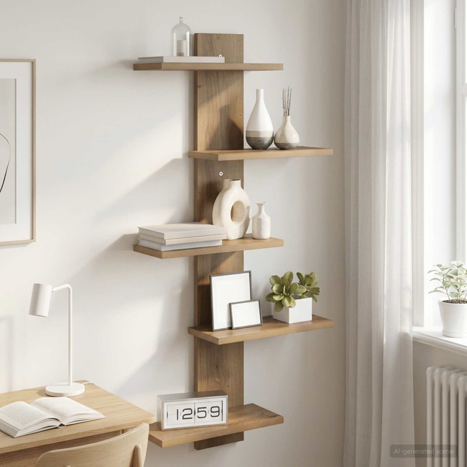 vidaXL Wandregal Artisan-Eiche 48,5 x 15 x 101 cm Holzwerkstoff
