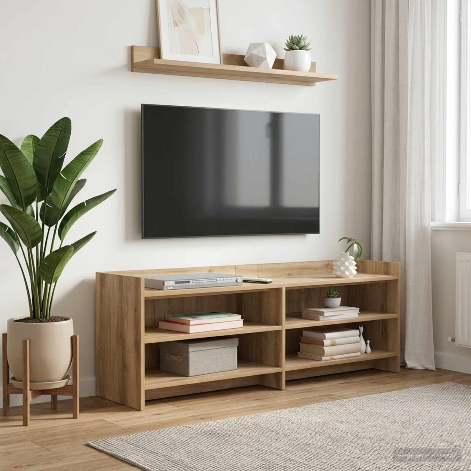 vidaXL TV-Schränk 135 x 33 x 47 cm Artisan-Eiche Holzwerkstoff