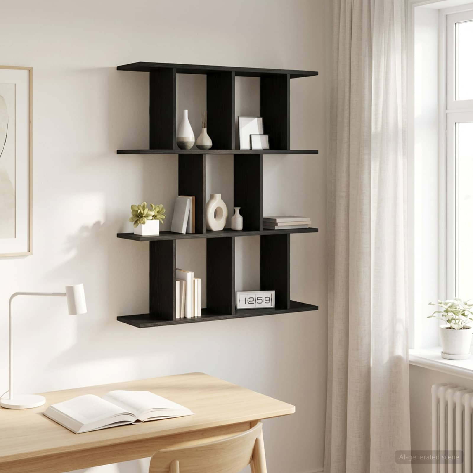 vidaXL Wandregal Schwarze Eiche 80 x 20 x 96 cm Holzwerkstoff