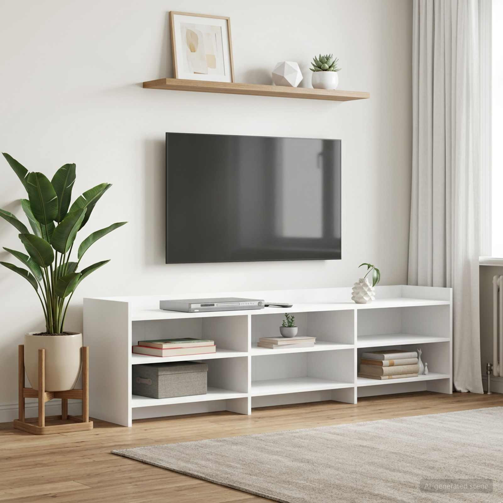 vidaXL TV-Schränk 168 x 33 x 47 cm Weiß Holzwerkstoff