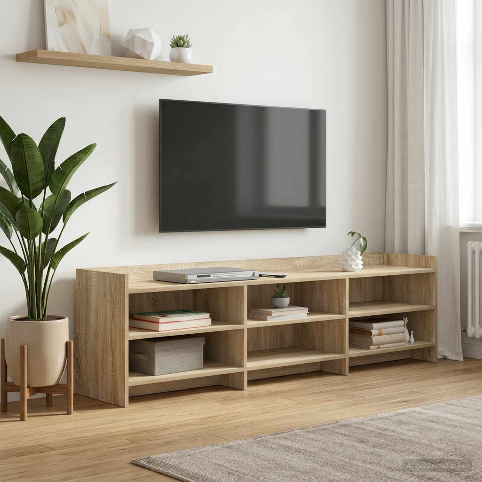 vidaXL TV-Schränk 168 x 33 x 47 cm Sonoma-Eiche Holzwerkstoff