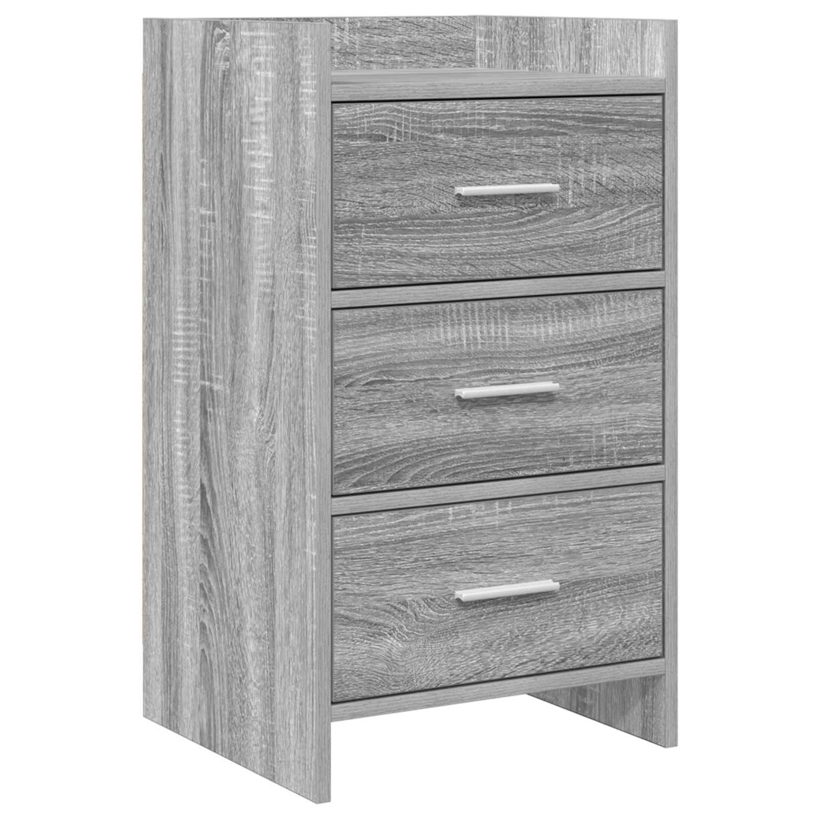 vidaXL Nachttische Grau Sonoma 40 x 36 x 70 cm Holzwerkstoff